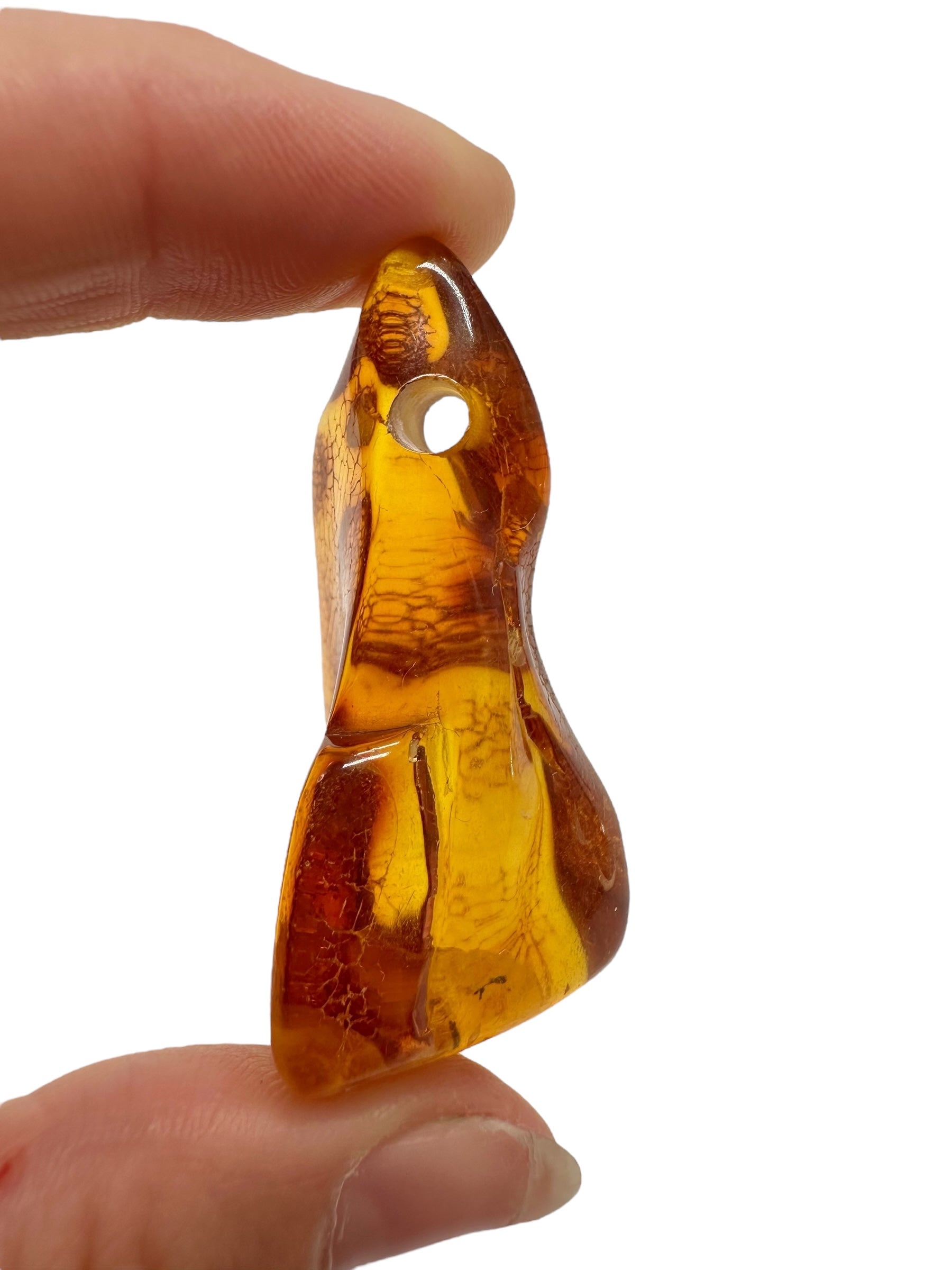 Amber with a drilled hole for hanging 11,9g – Lithuania - JND104