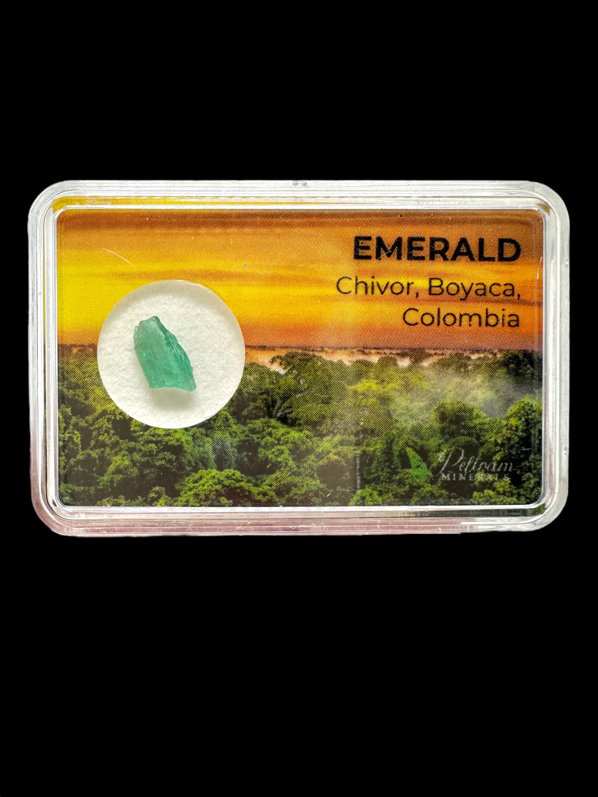 Emerald in box – Chivor – Boyaca, Colombia