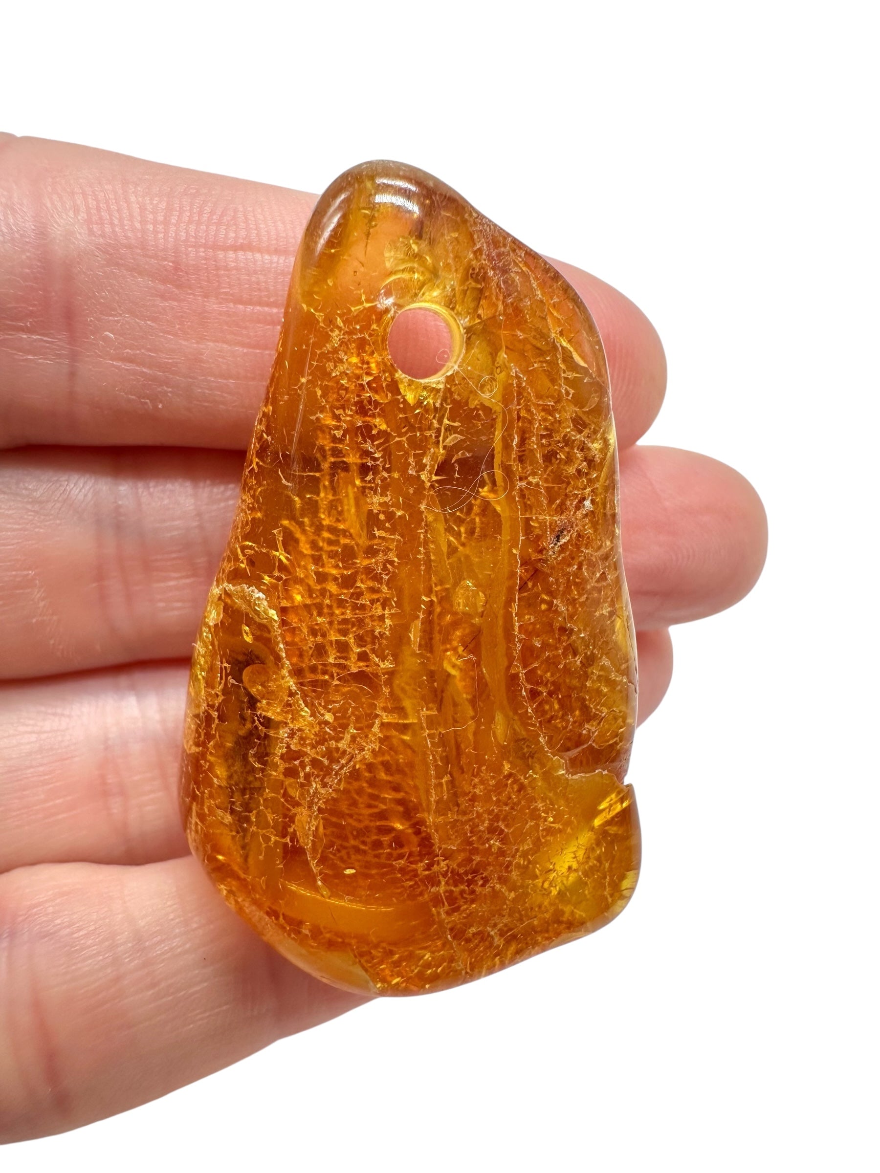 Amber with a drilled hole for hanging 9,1g – Lithuania - JND105