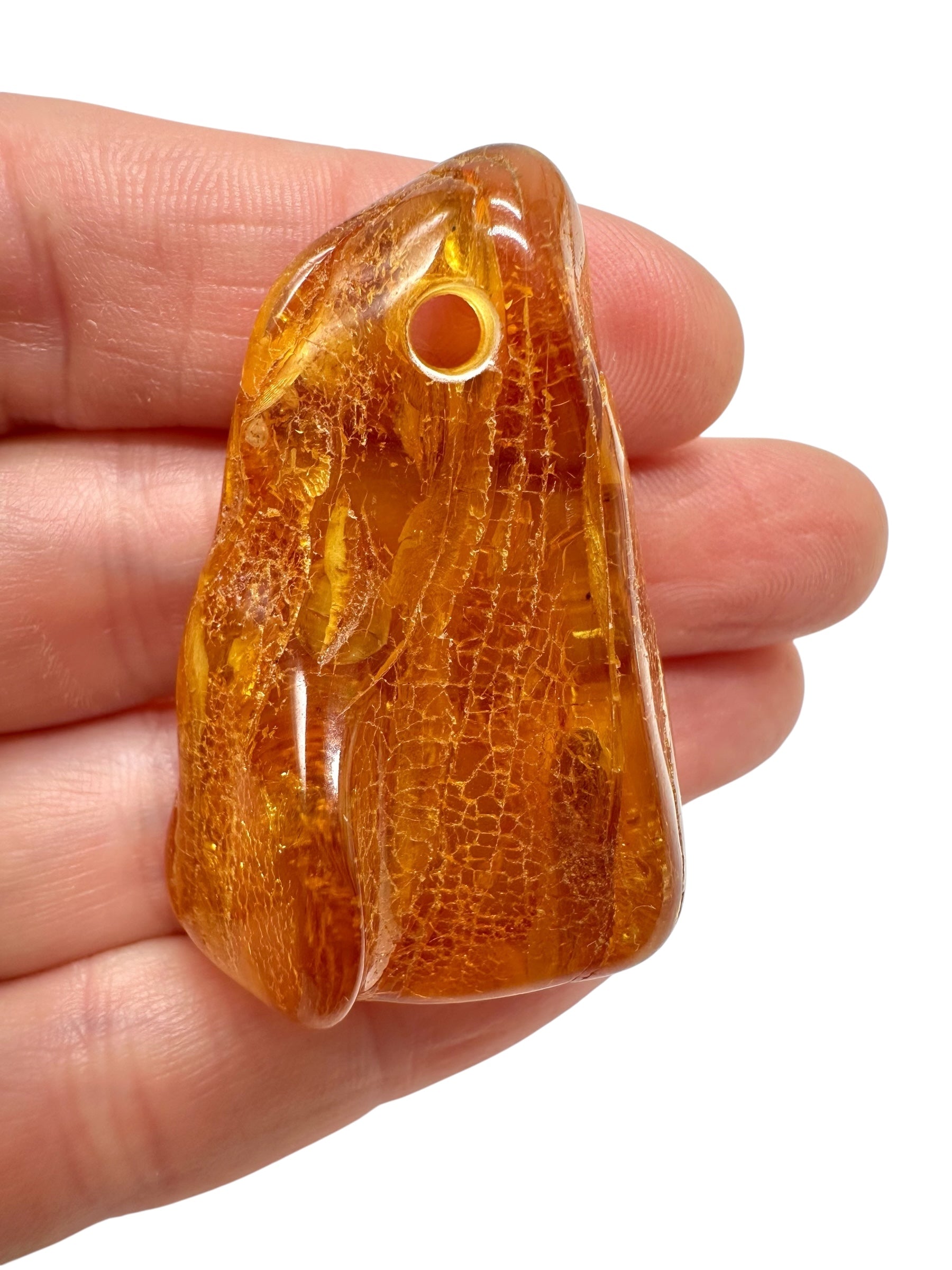 Amber with a drilled hole for hanging 9,1g – Lithuania