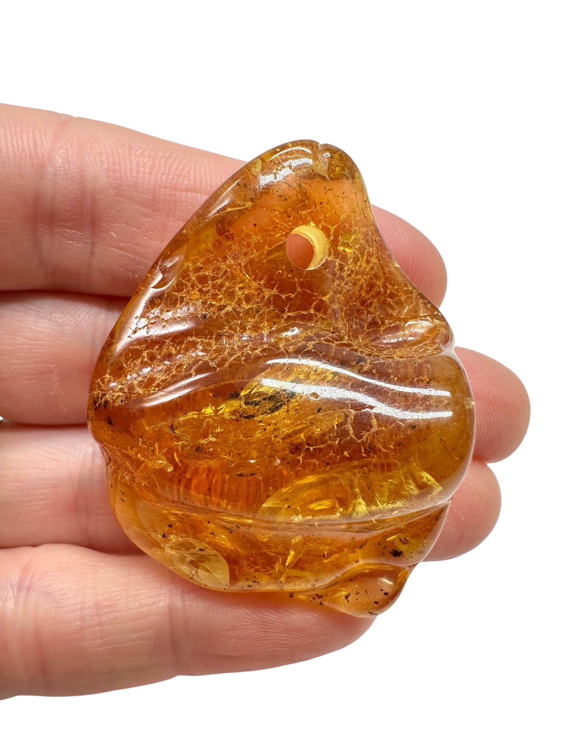 Amber with a drilled hole for hanging 11,3g – Lithuania
