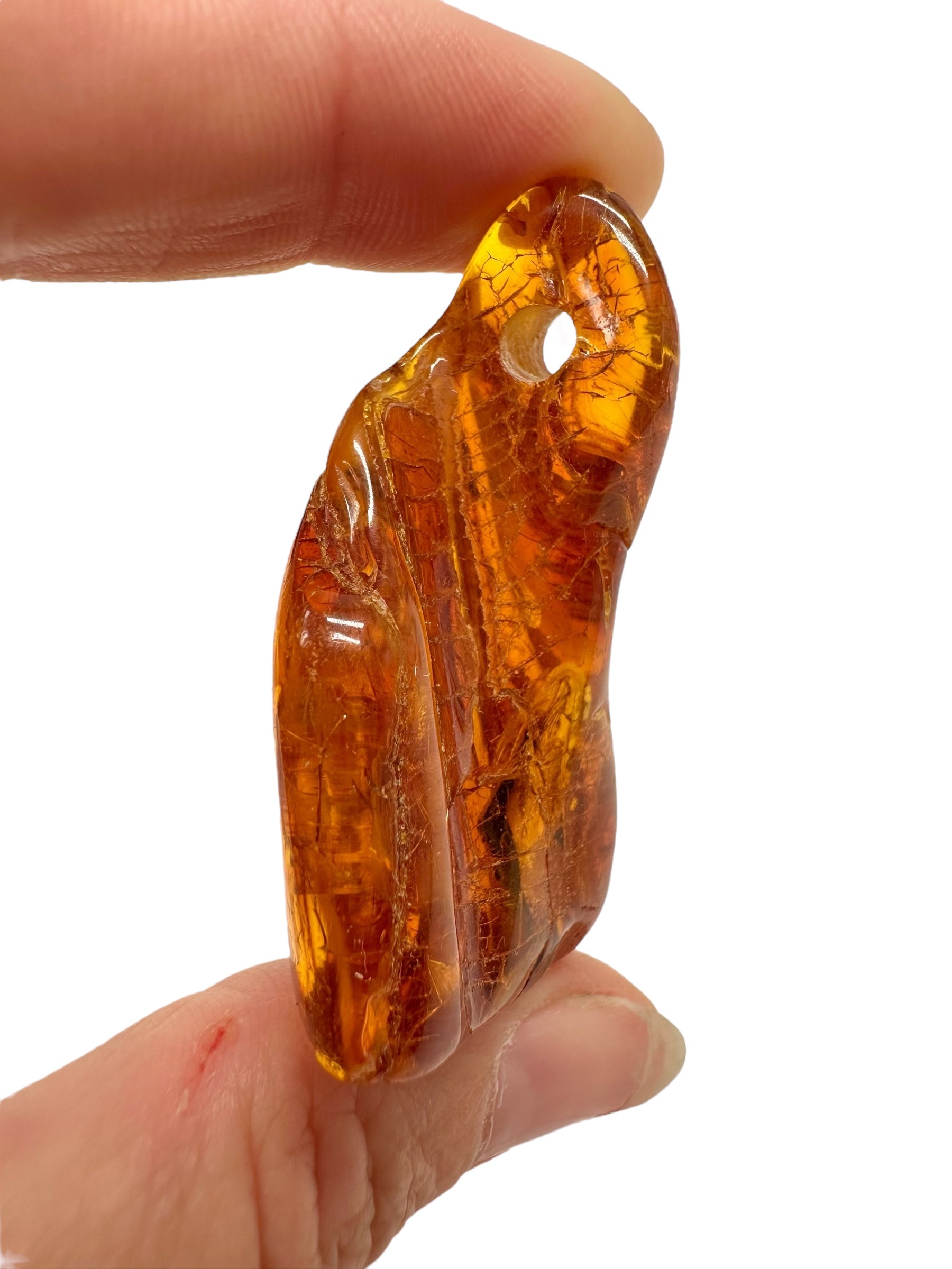 Amber with a drilled hole for hanging 12,5g – Lithuania - JND108