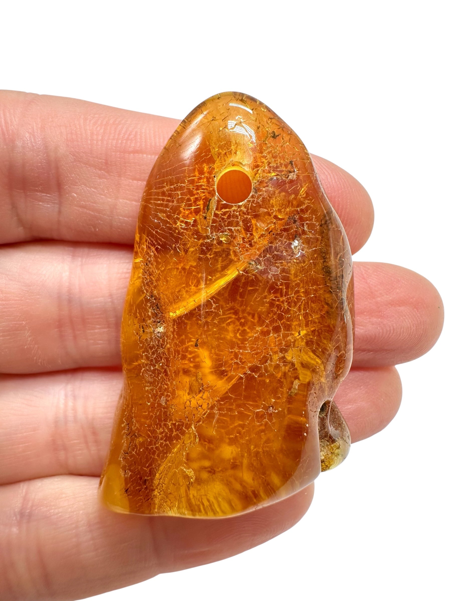 Amber with a drilled hole for hanging 8,4g – Lithuania - JND109