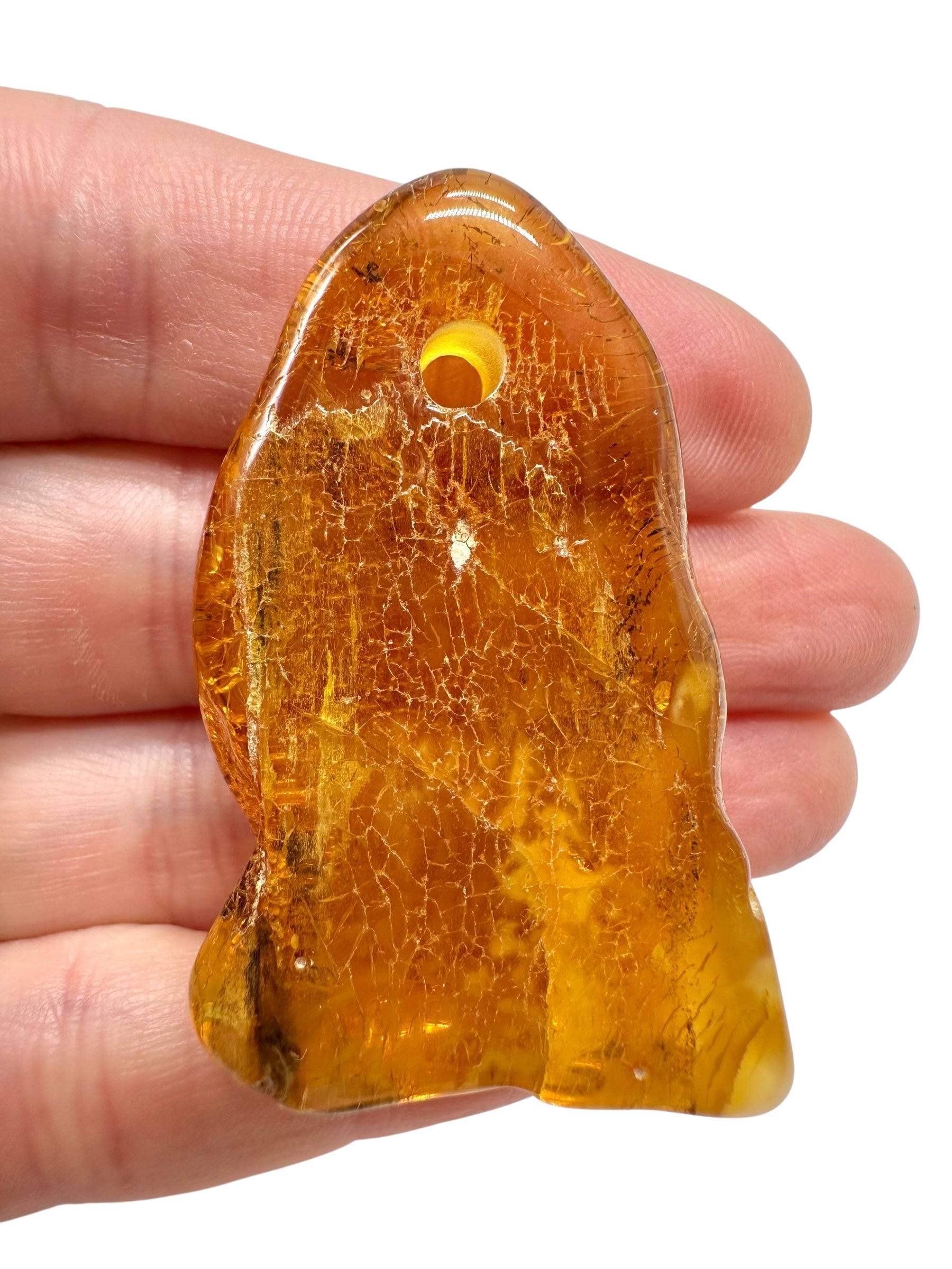 Amber with a drilled hole for hanging 8,4g – Lithuania