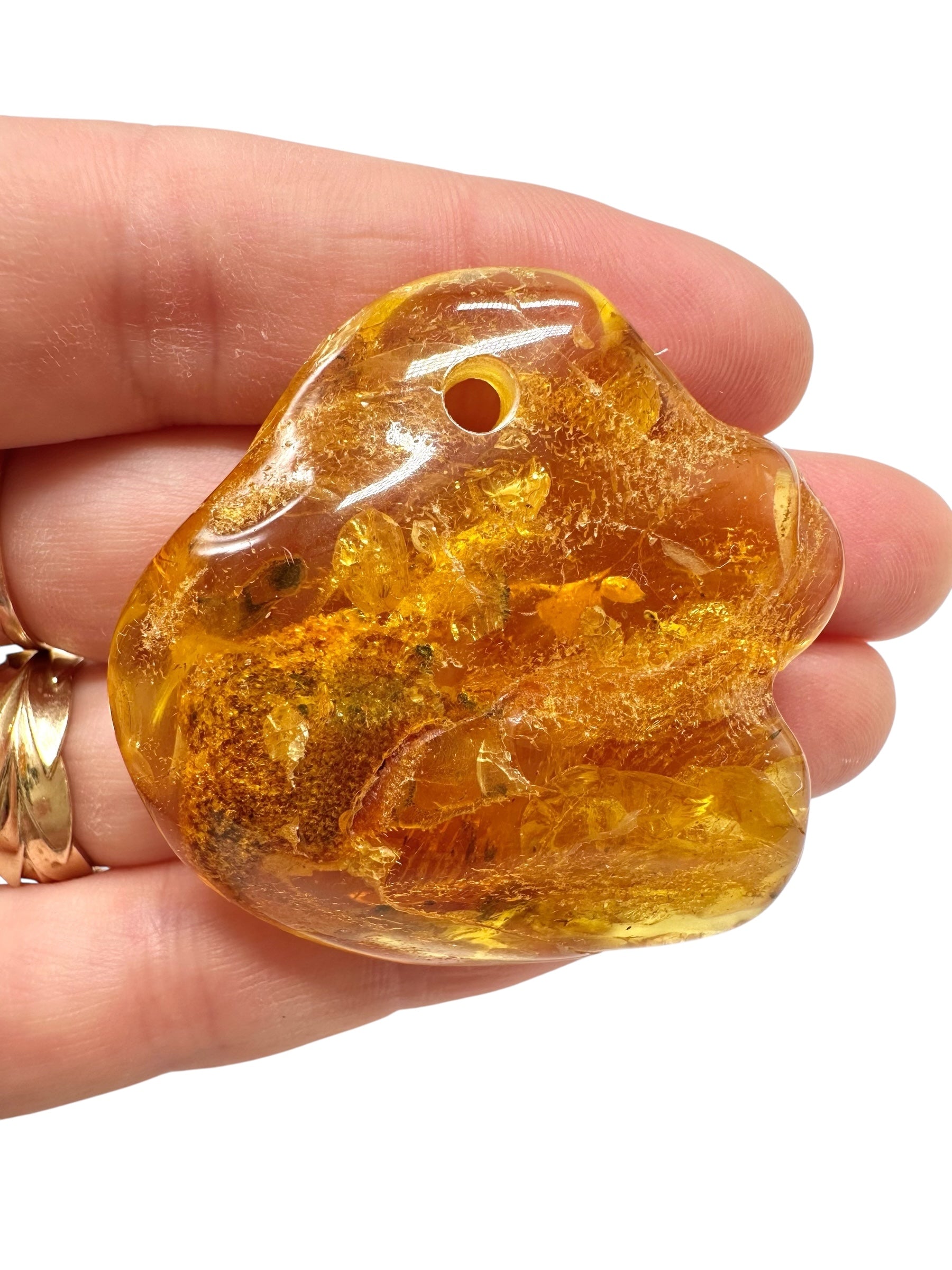 Amber with a drilled hole for hanging 12,9g – Lithuania - JND111