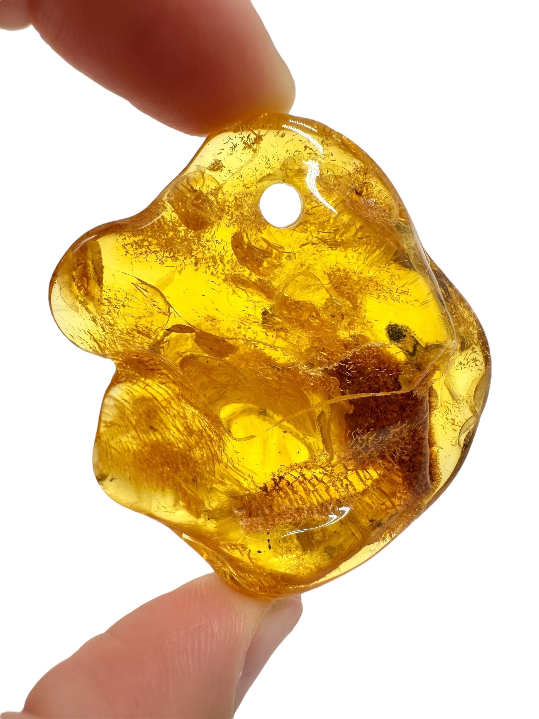 Amber with a drilled hole for hanging 12,9g – Lithuania - JND111