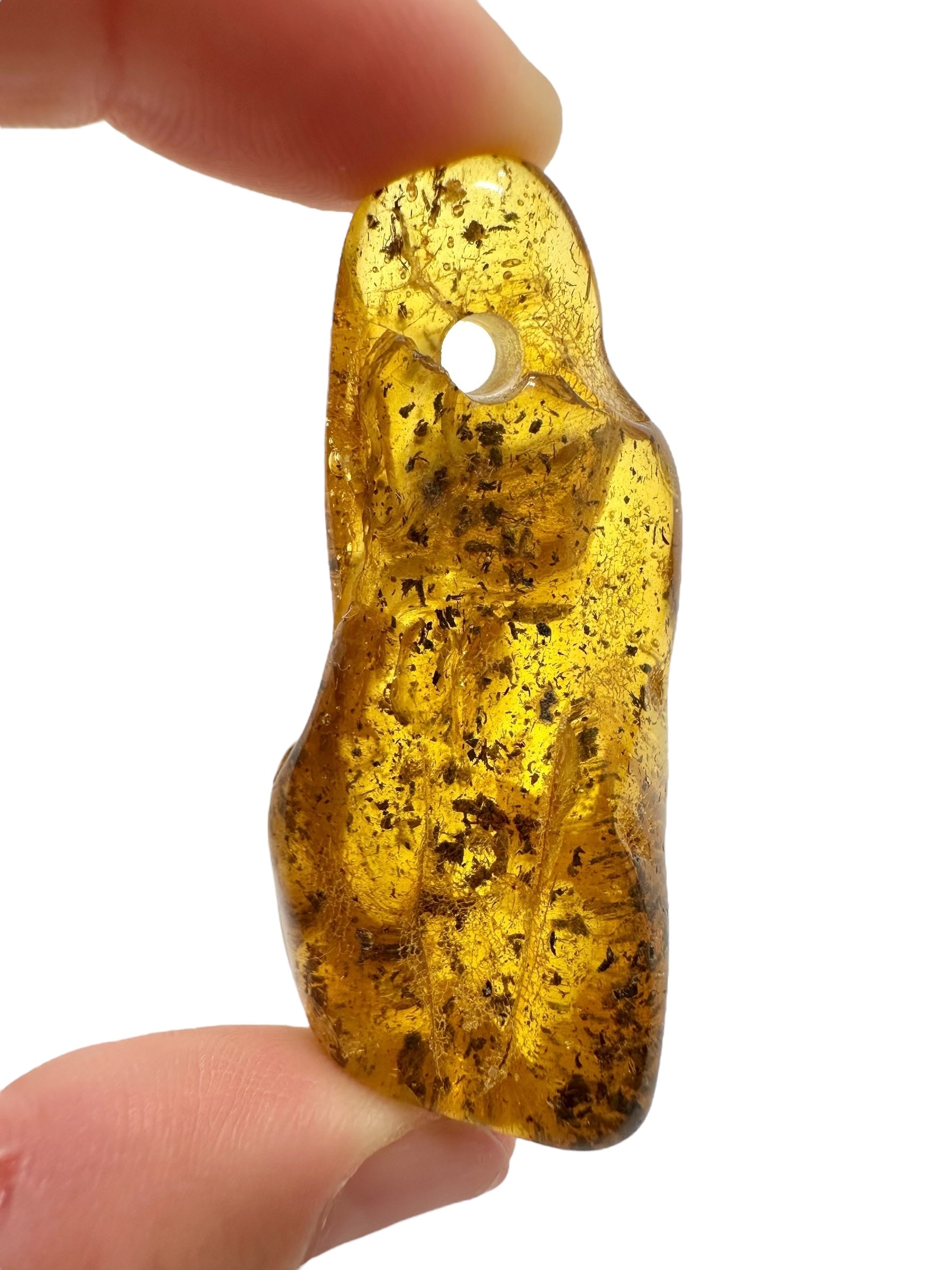 Amber with a drilled hole for hanging 10,4g – Lithuania - JND112