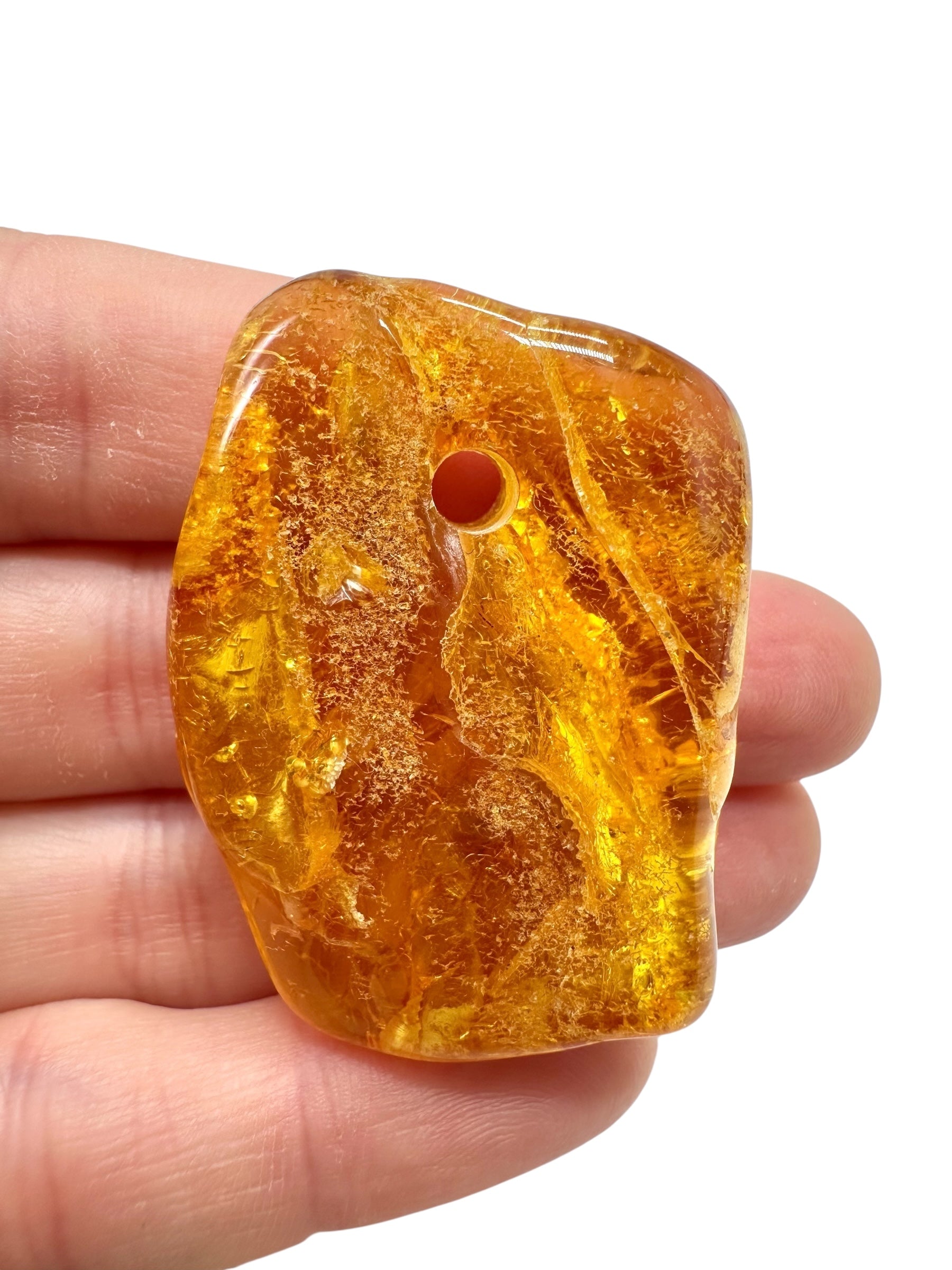 Amber with a drilled hole for hanging 10g – Lithuania - JND113
