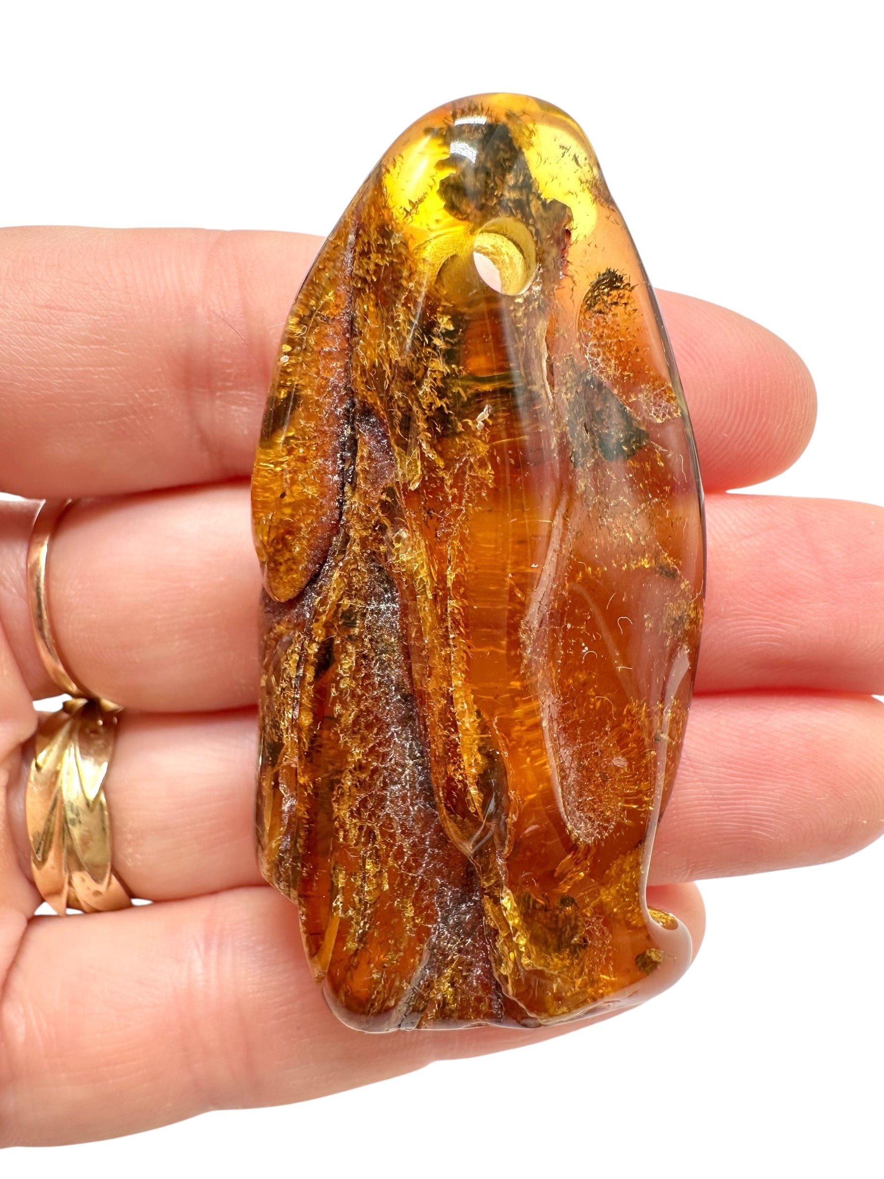 Amber with a drilled hole for hanging 13g – Lithuania - JND115