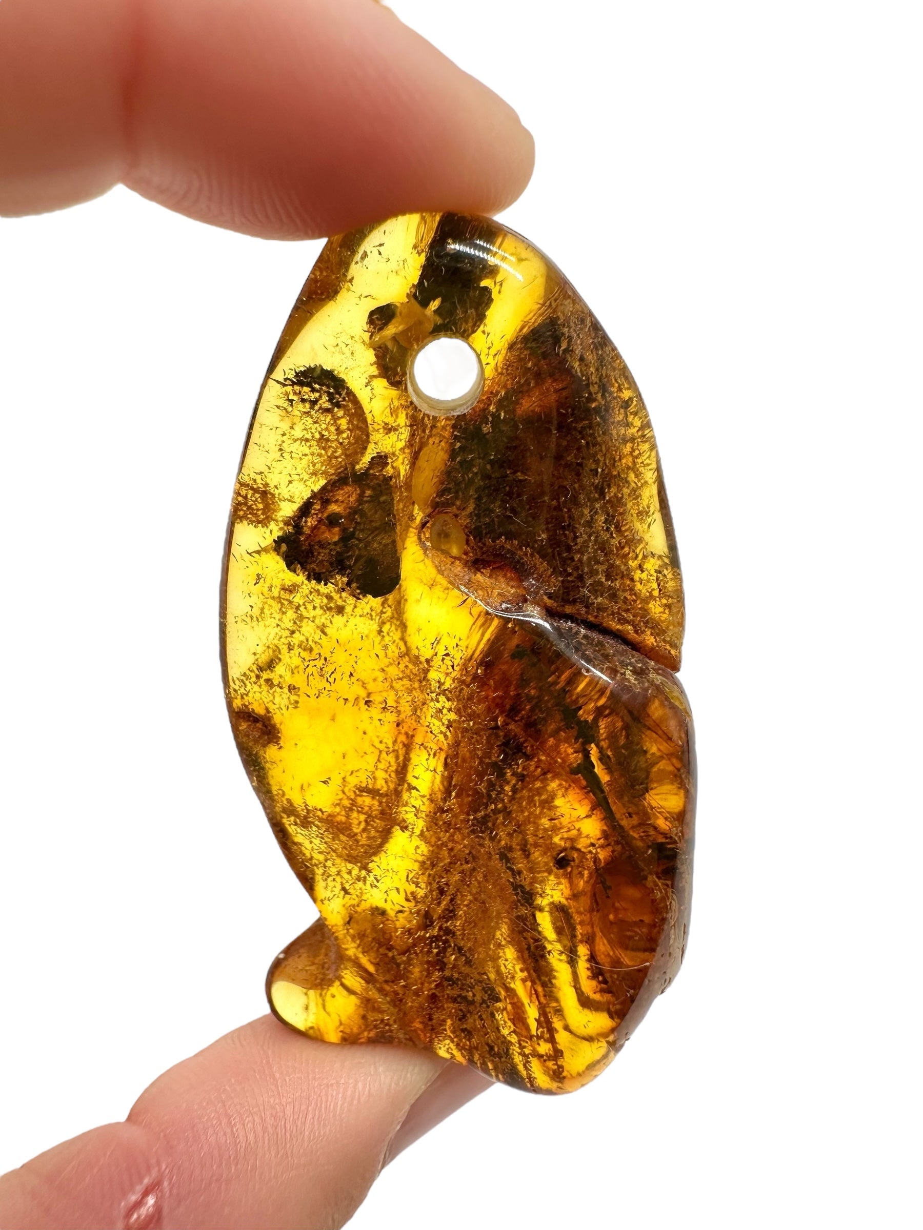 Amber with a drilled hole for hanging 13g – Lithuania - JND115