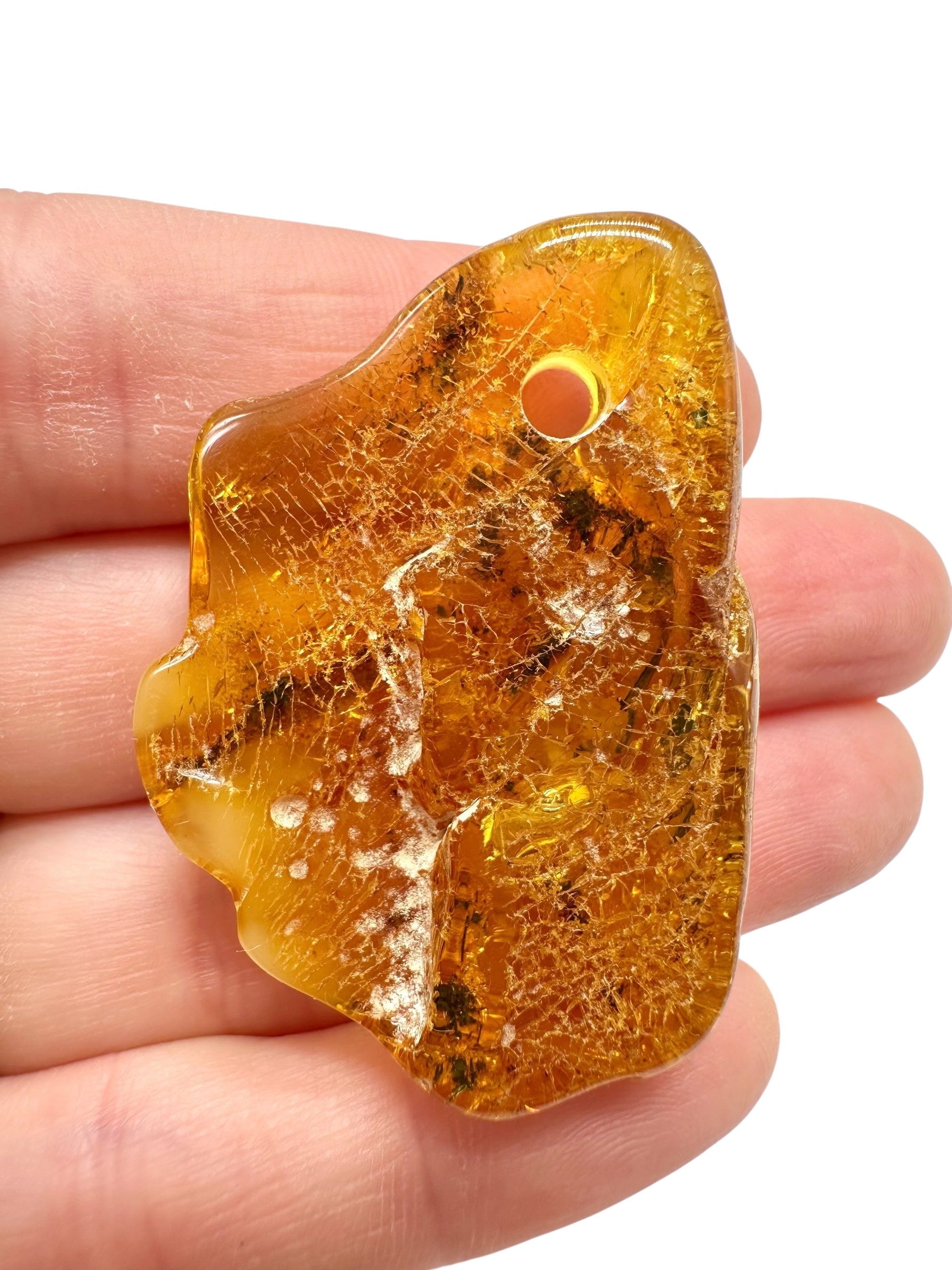Amber with a drilled hole for hanging 6,5g – Lithuania - JND116