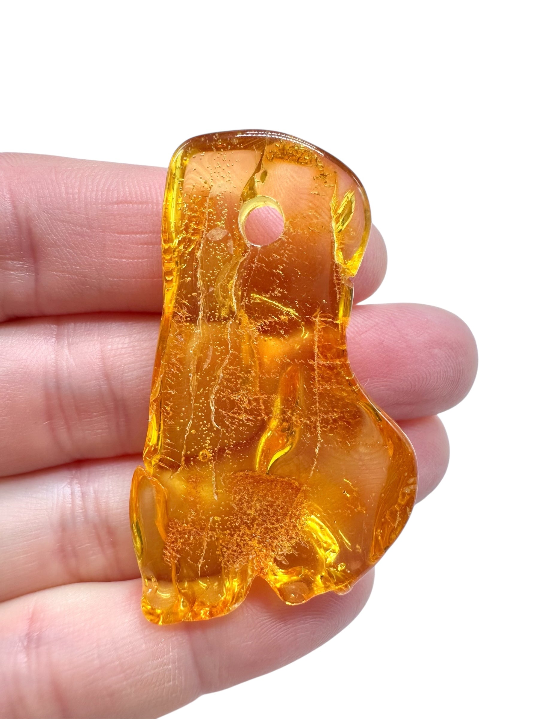 Amber with a drilled hole for hanging 5g – Lithuania - JND117