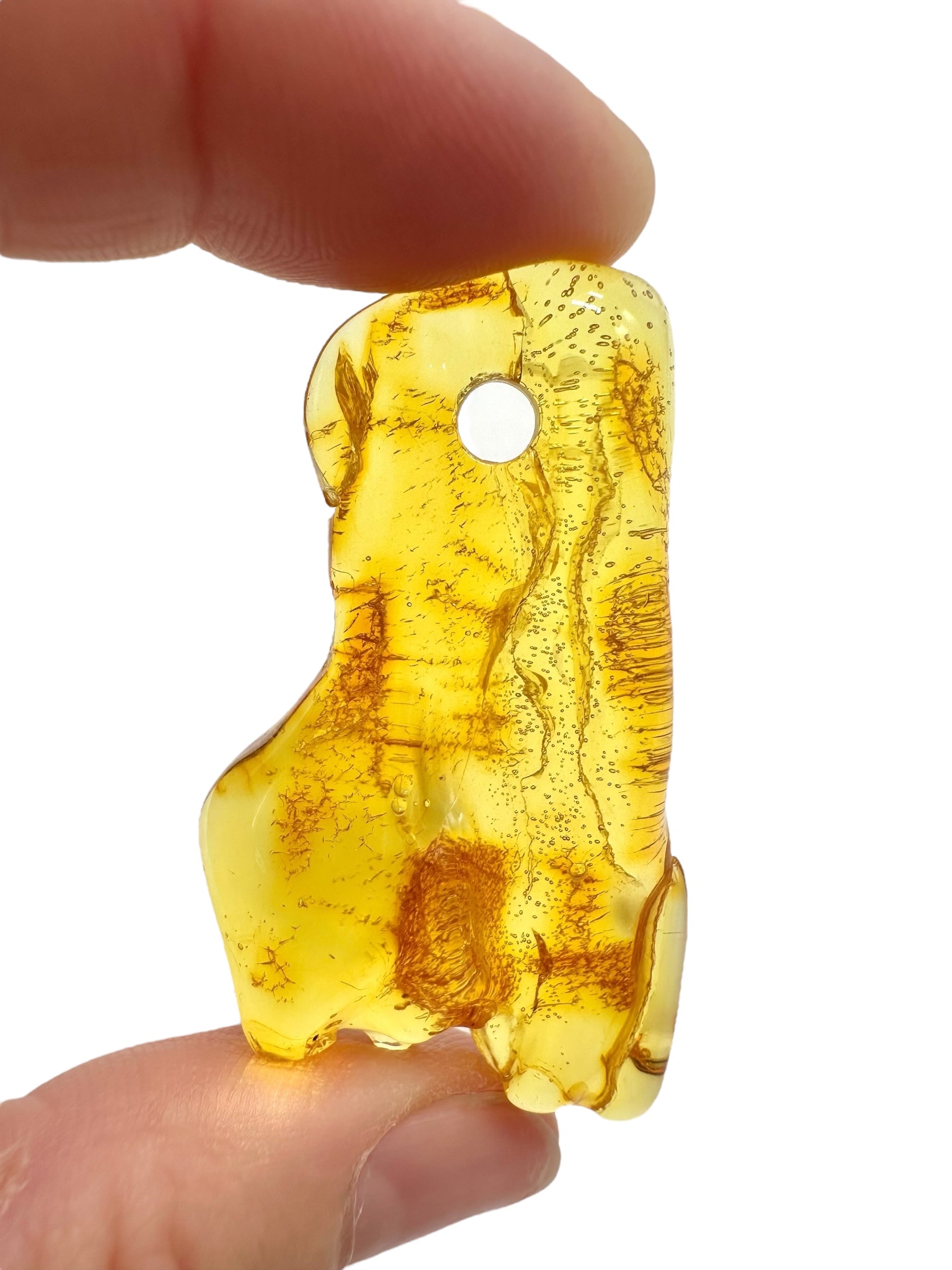 Amber with a drilled hole for hanging 5g – Lithuania - JND117