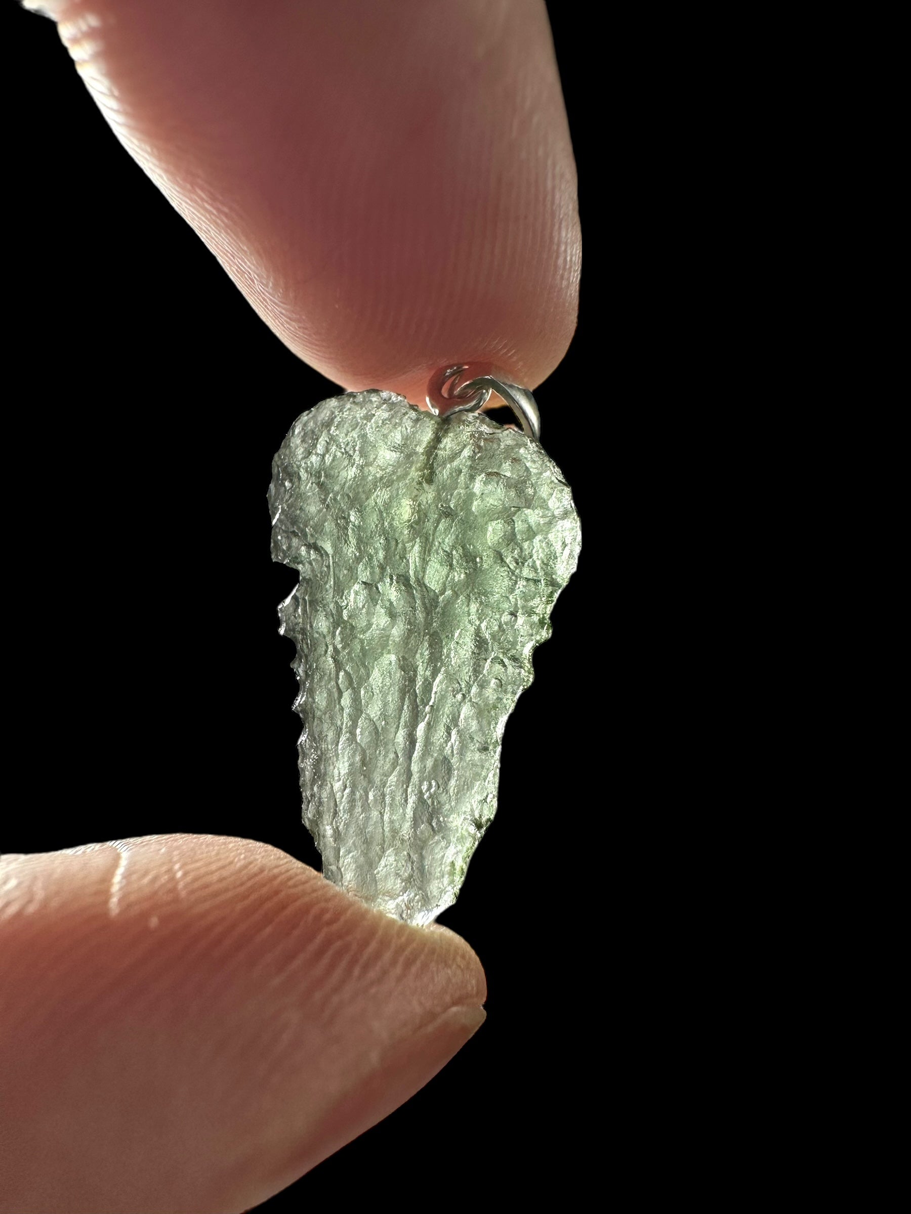 Silver moldavite pendant 1,5g - SP/V668