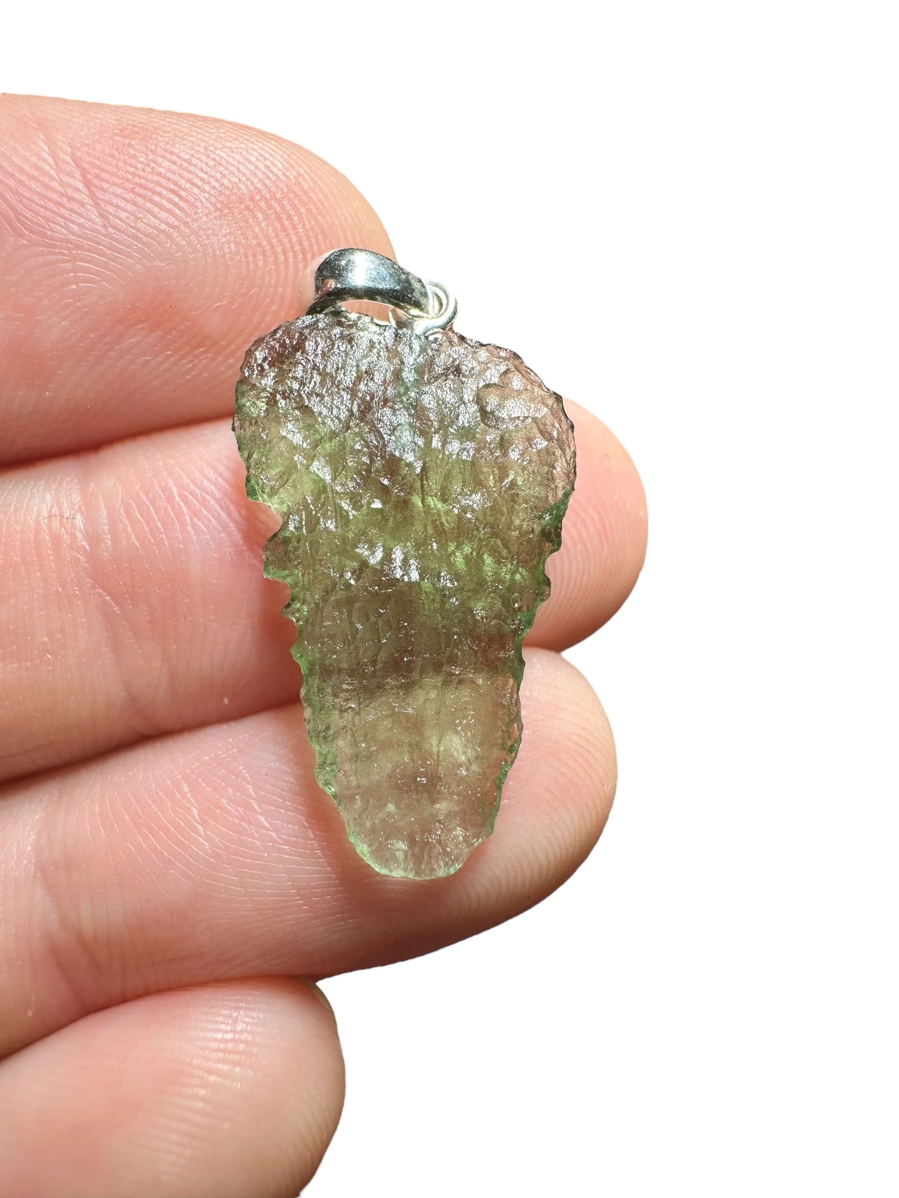 Silver moldavite pendant 1,5g