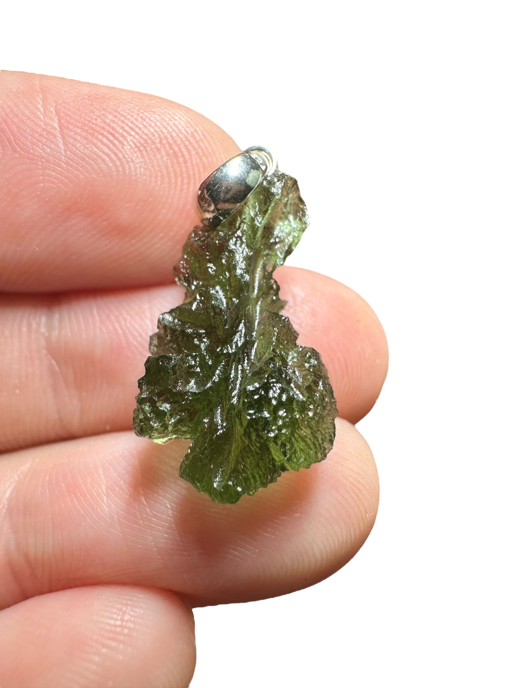 Silver moldavite pendant 1,5g - SP/V669