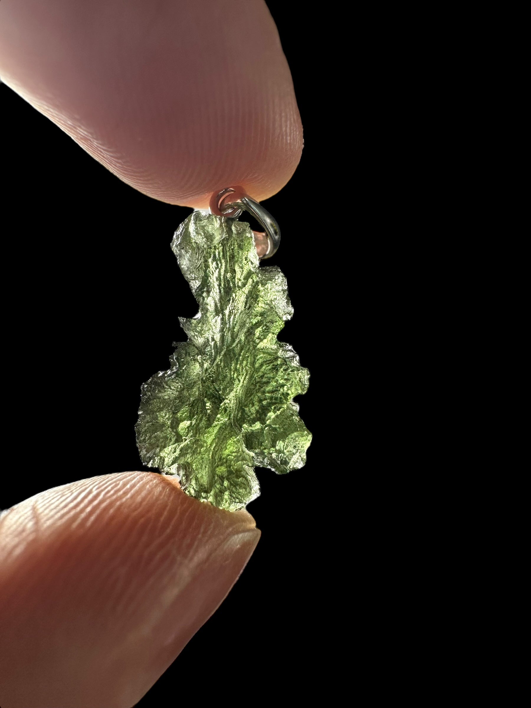 Silver moldavite pendant 1,5g - SP/V669
