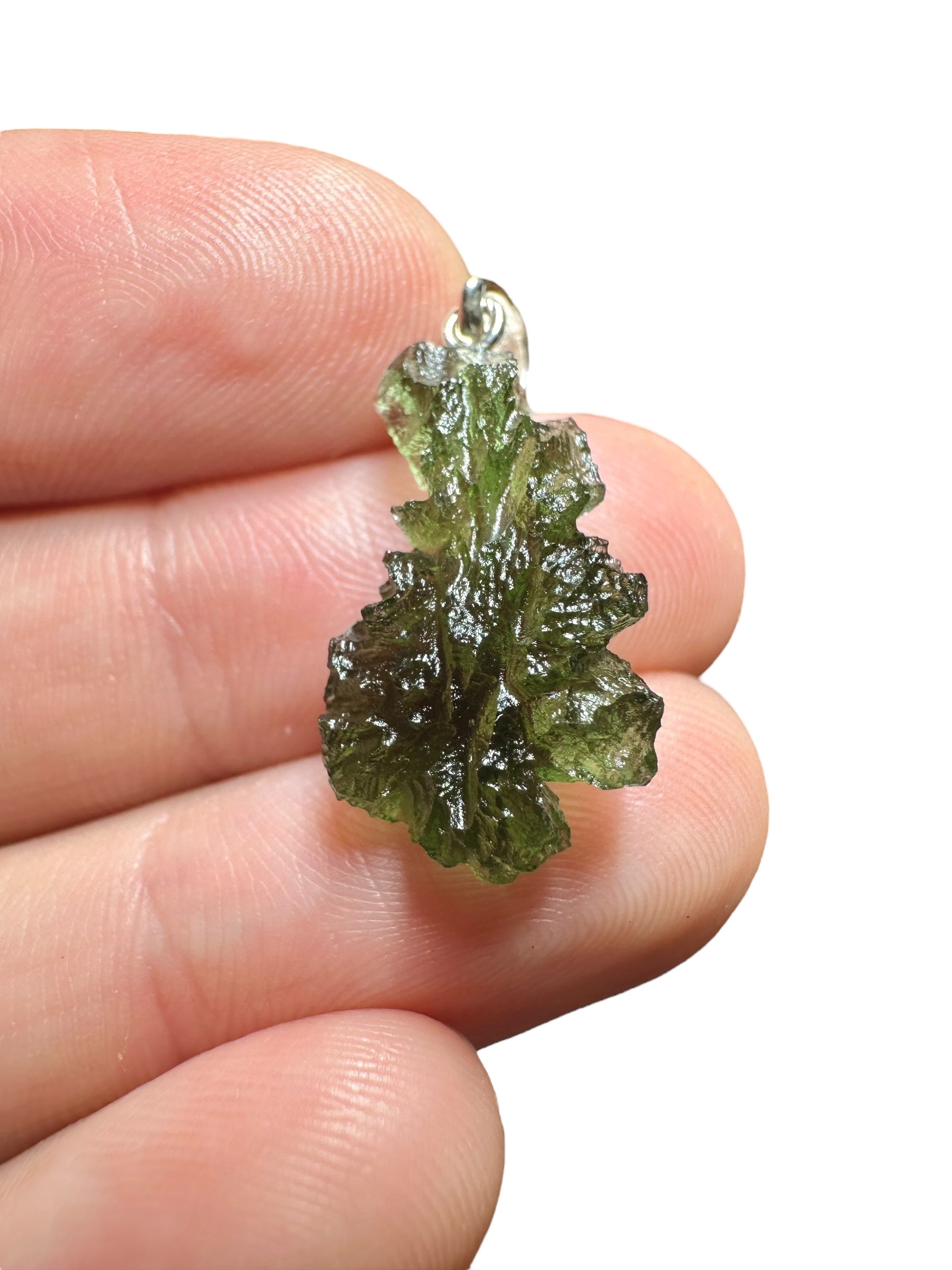Silver moldavite pendant 1,5g