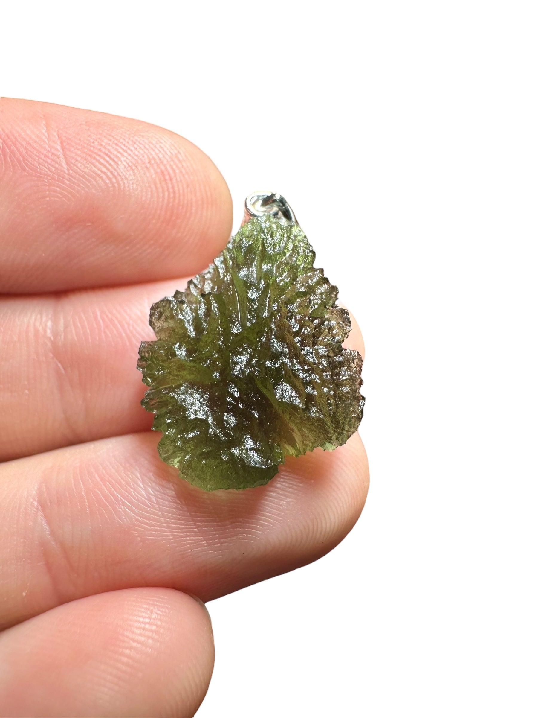 Silver moldavite pendant 2,2g - SP/V670