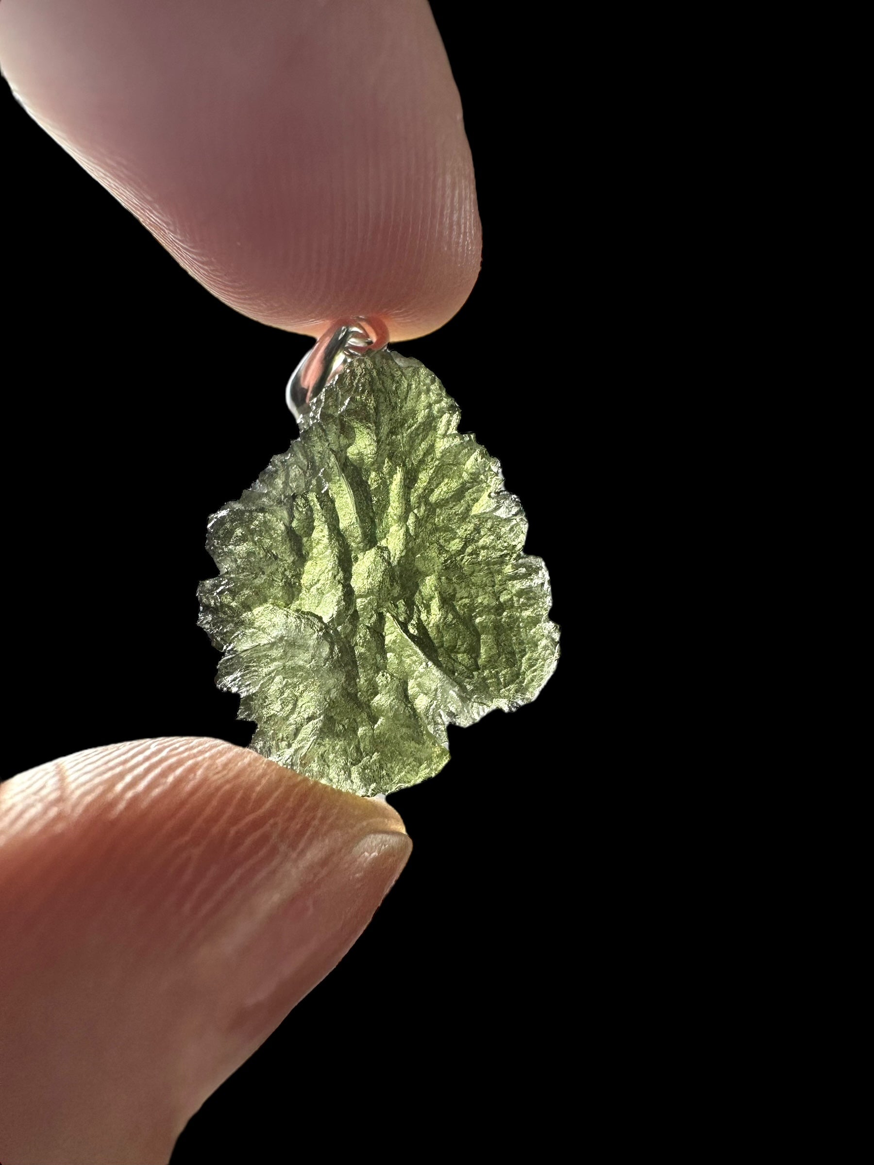 Silver moldavite pendant 2,2g - SP/V670