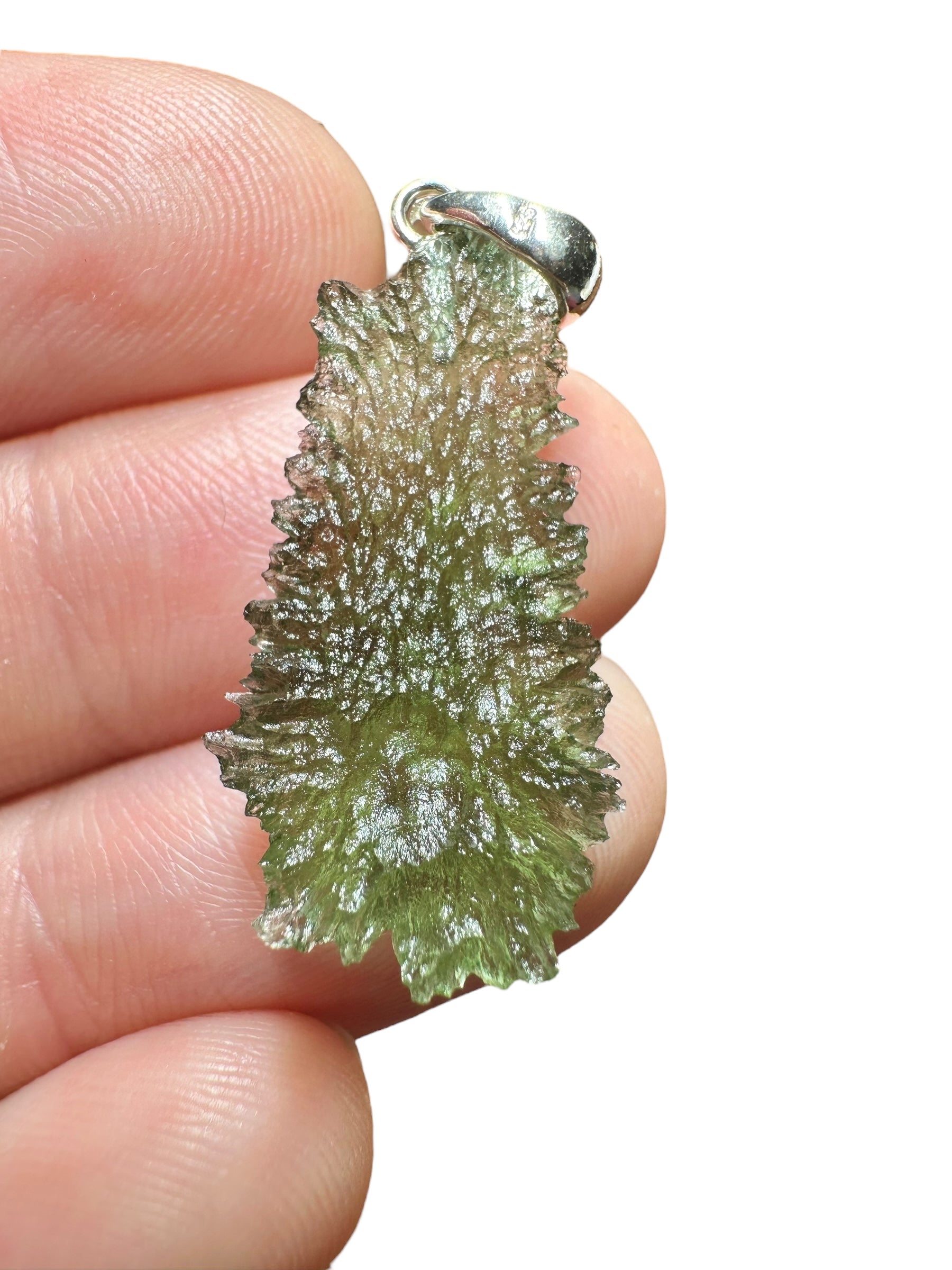 Silver moldavite pendant 1,6g - SP/V672