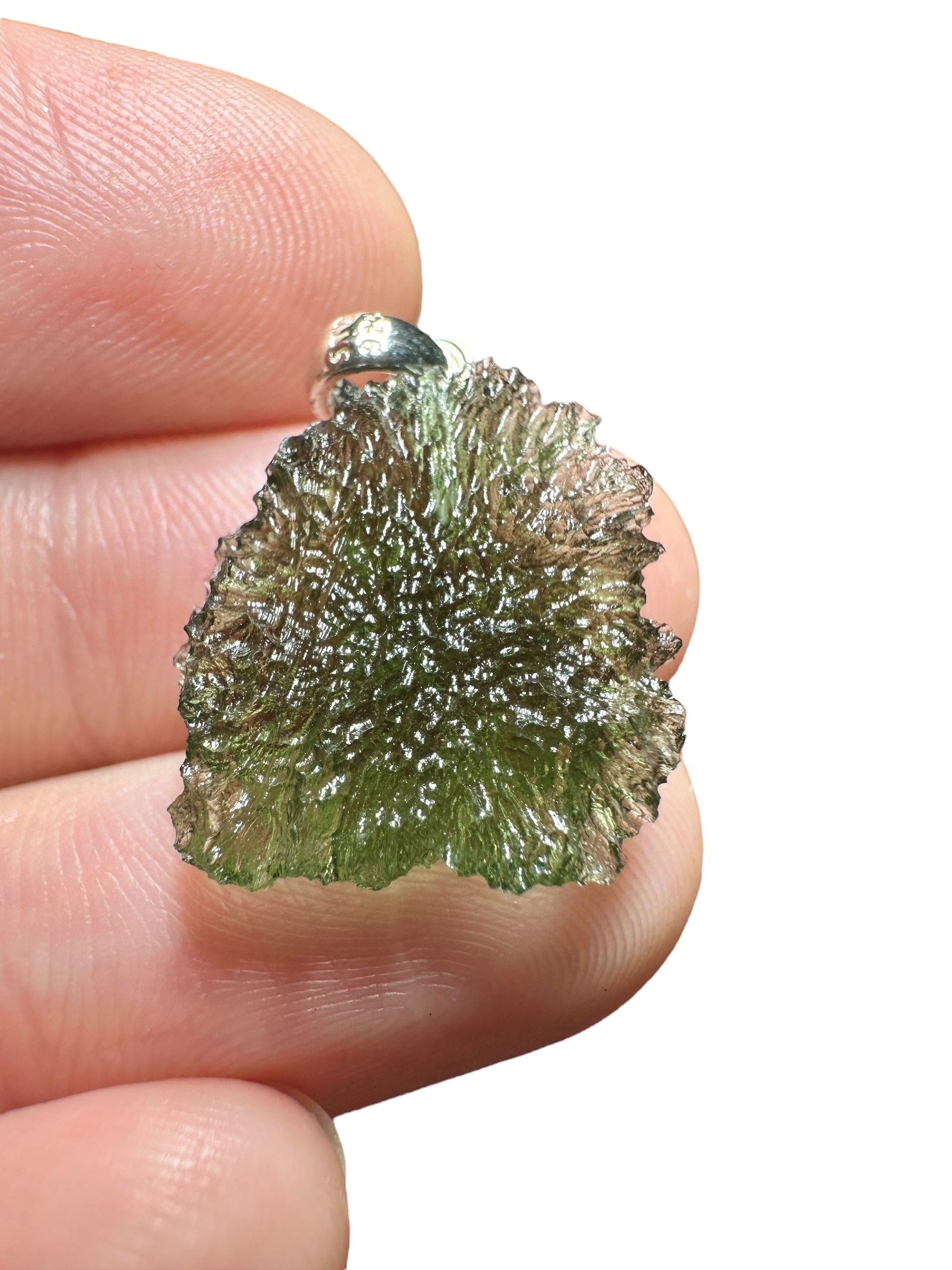 Silver moldavite pendant 1,8g - SP/V673