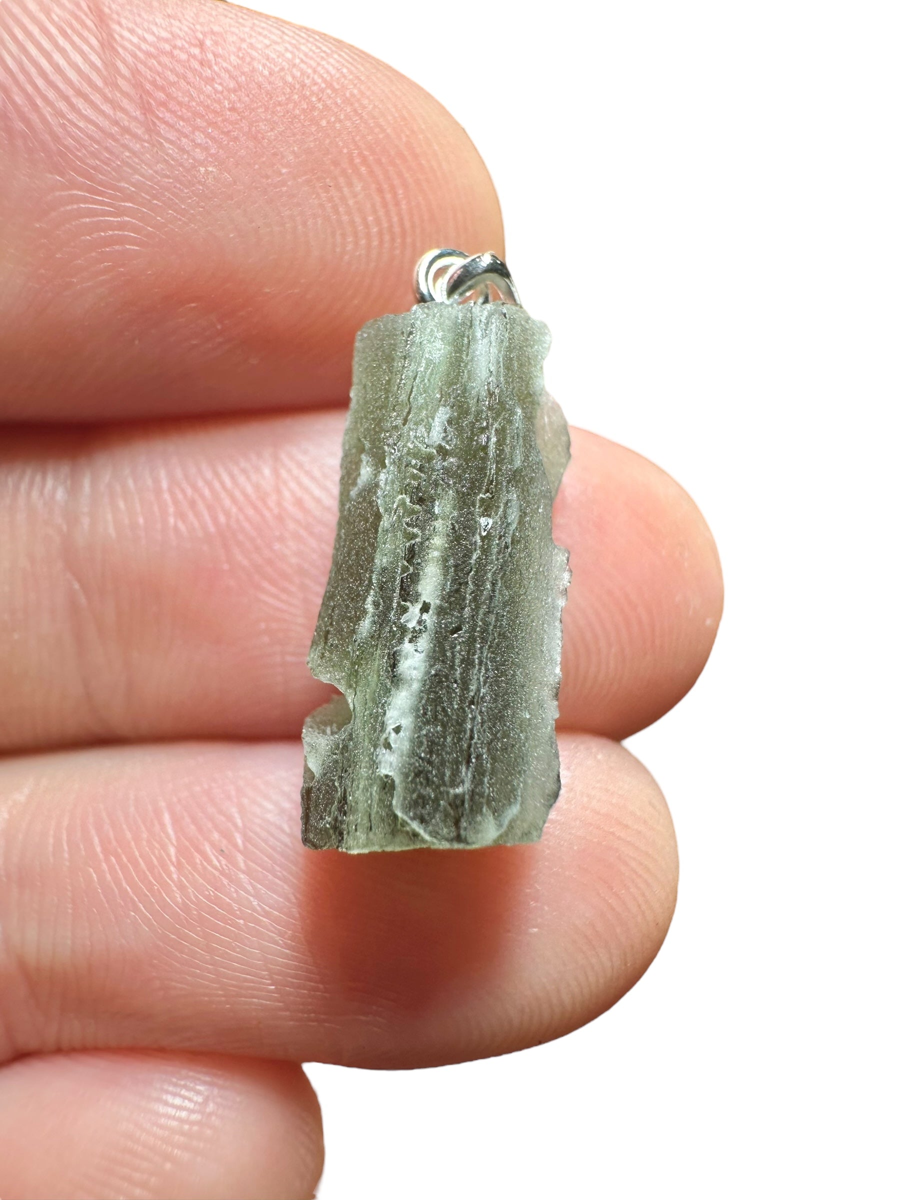 Silver moldavite pendant 1,4g - SP/V674