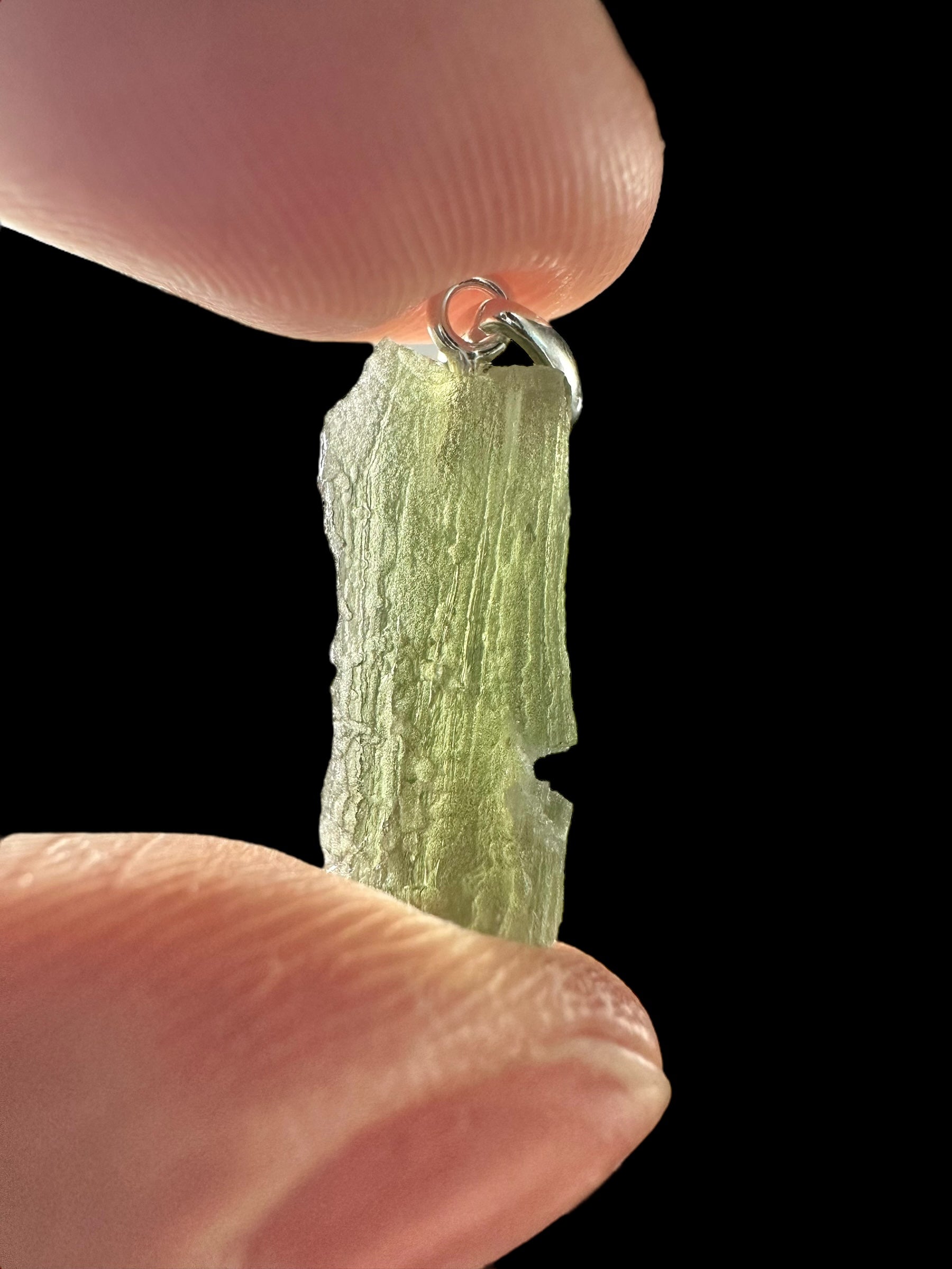 Silver moldavite pendant 1,4g - SP/V674