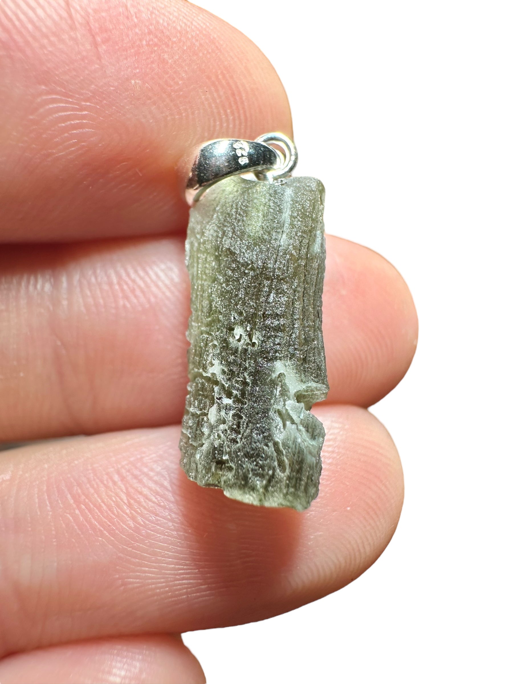 Silver moldavite pendant 1,4g