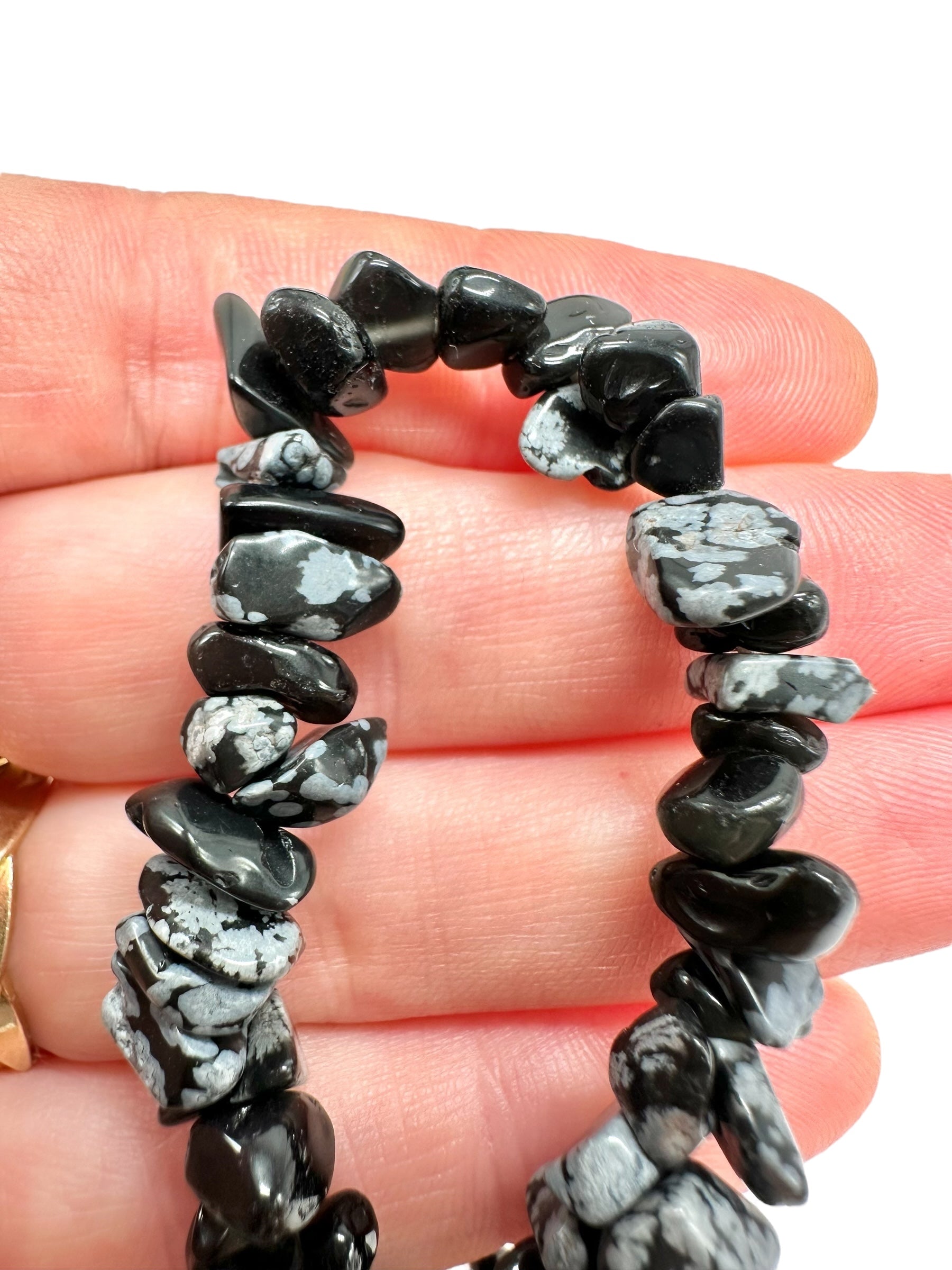 Flake obsidian bracelet - NAR01