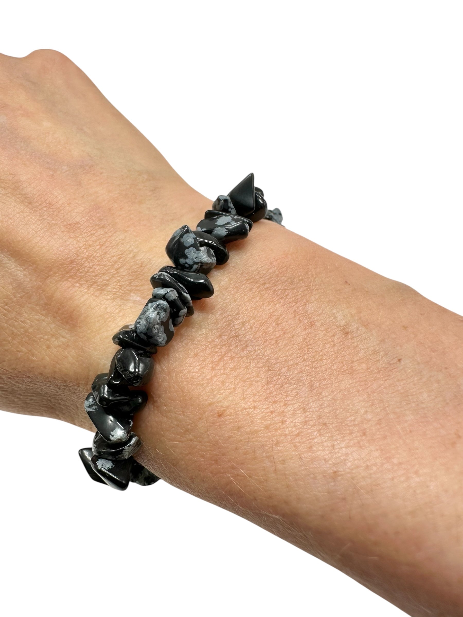 Flake obsidian bracelet - NAR01