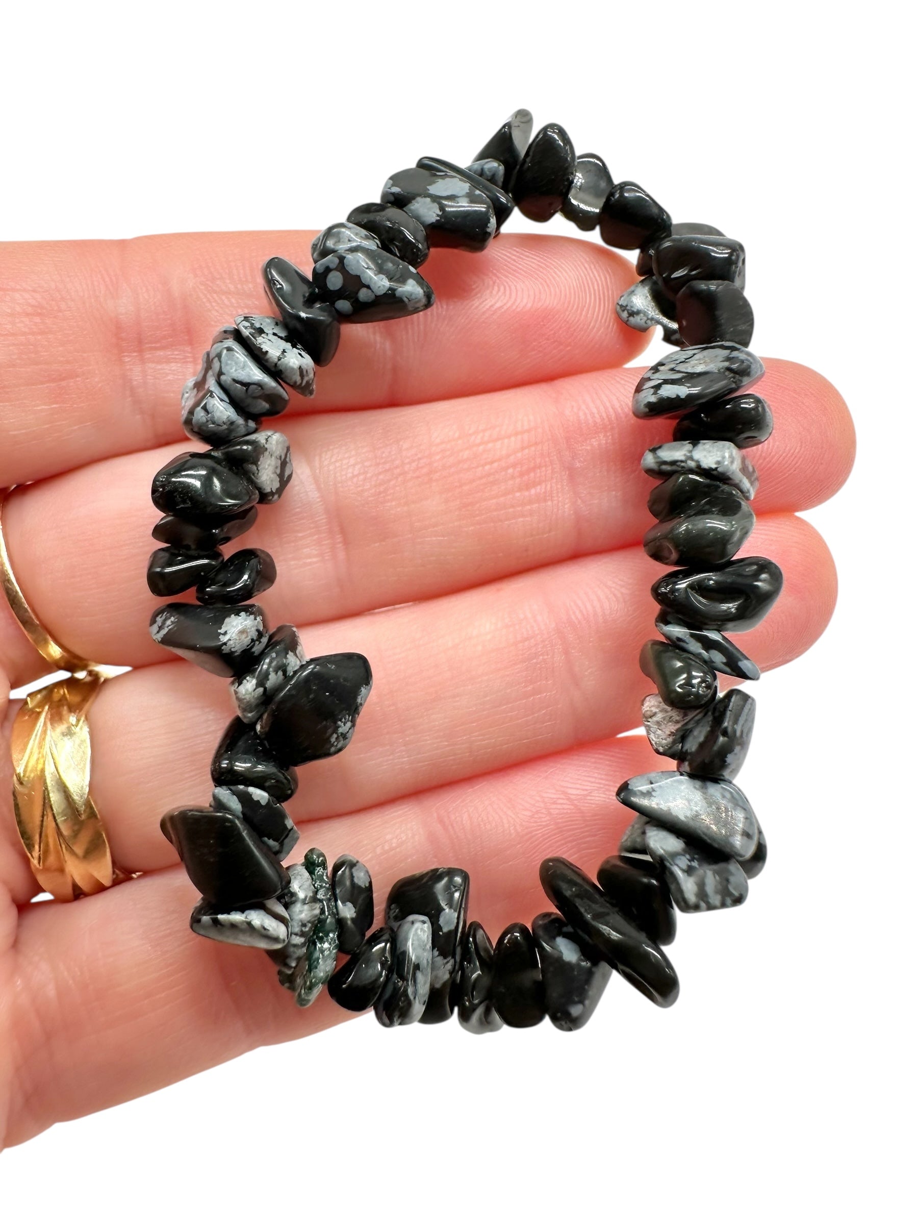 Flake obsidian bracelet