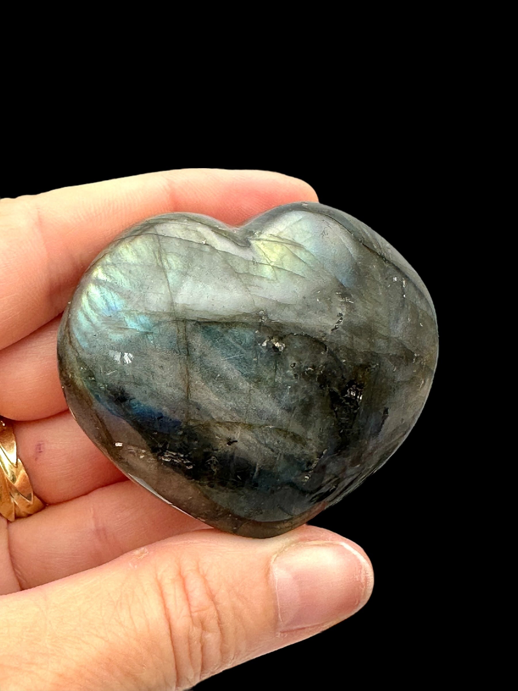 Labradorite heart 5,4cm – Madagascar - L039