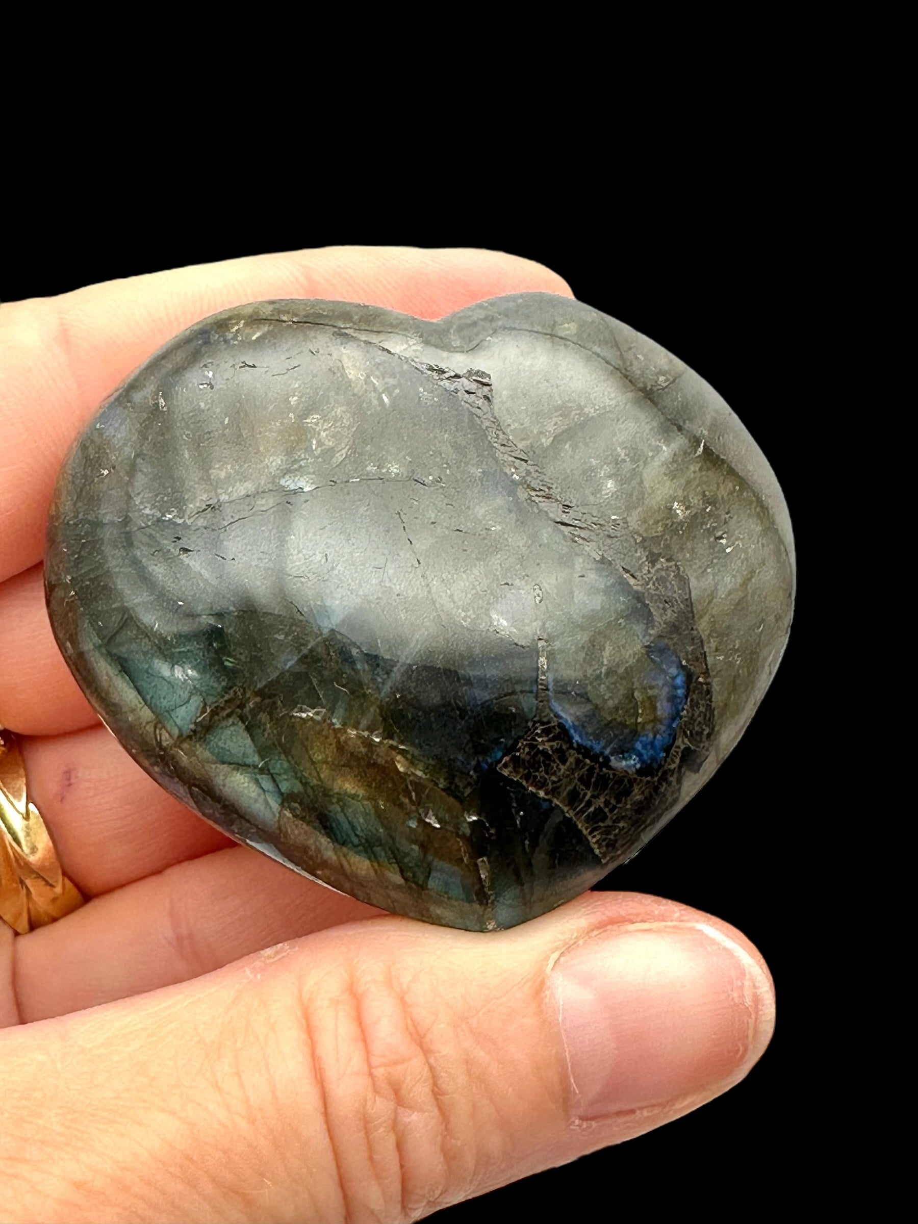 Labradorite heart 5,4cm – Madagascar - L039