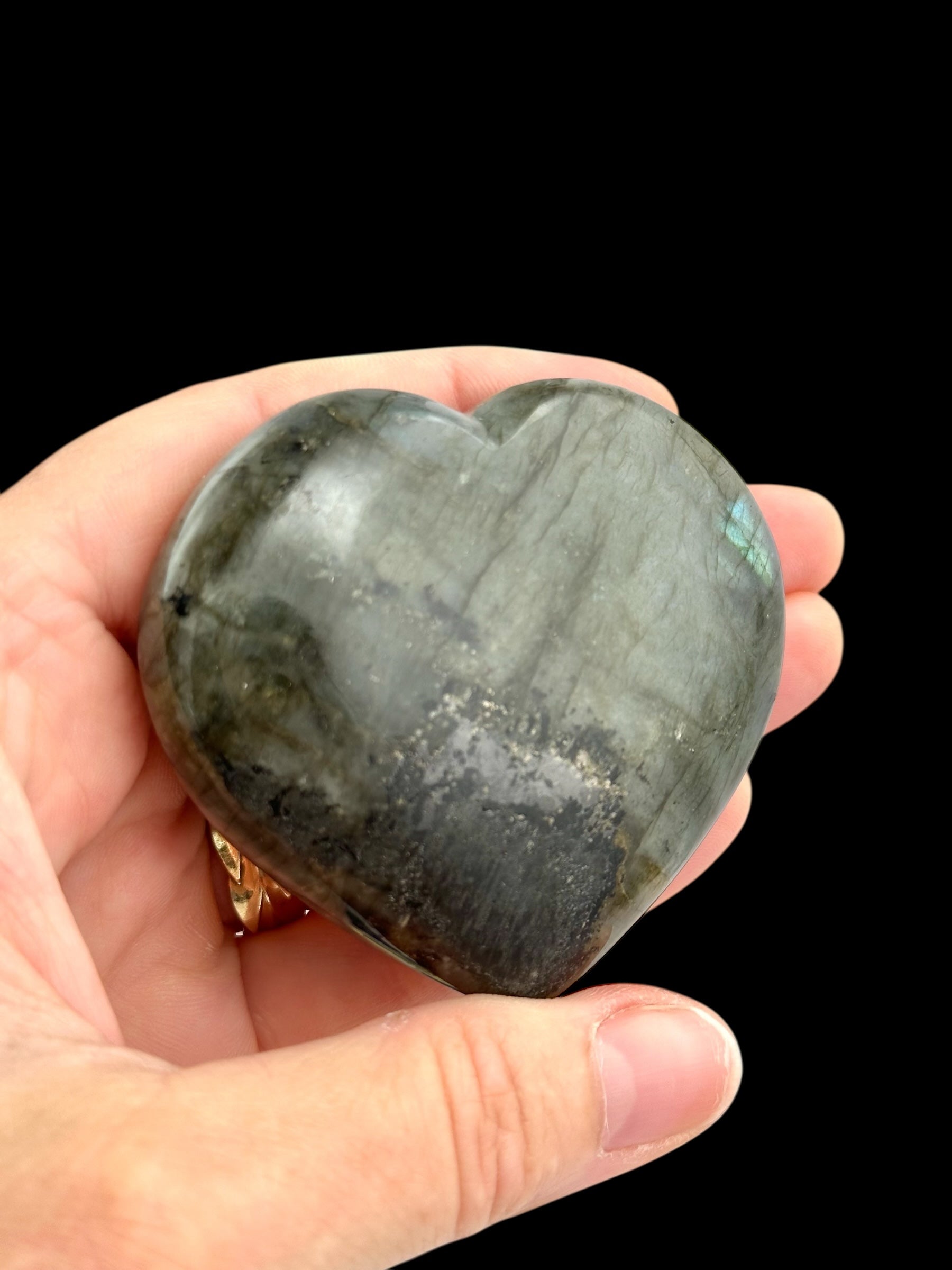 Labradorite heart 6,1cm – Madagascar - L040