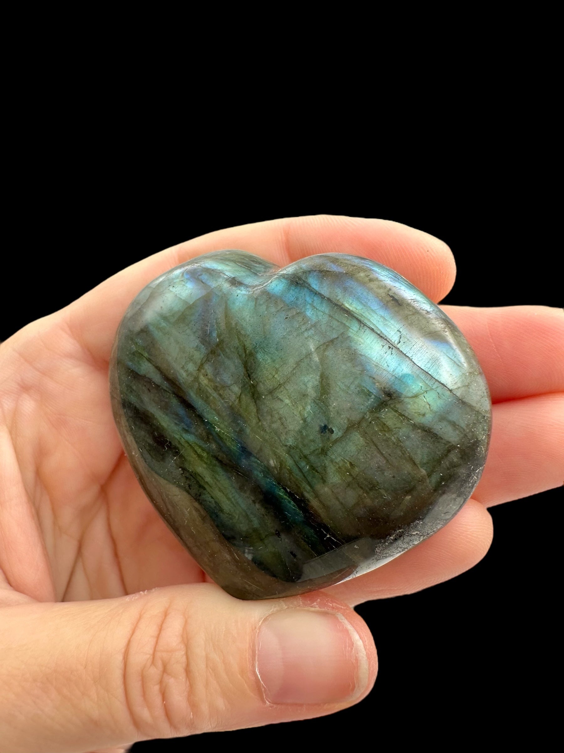 Labradorite heart 5,7cm – Madagascar - L041