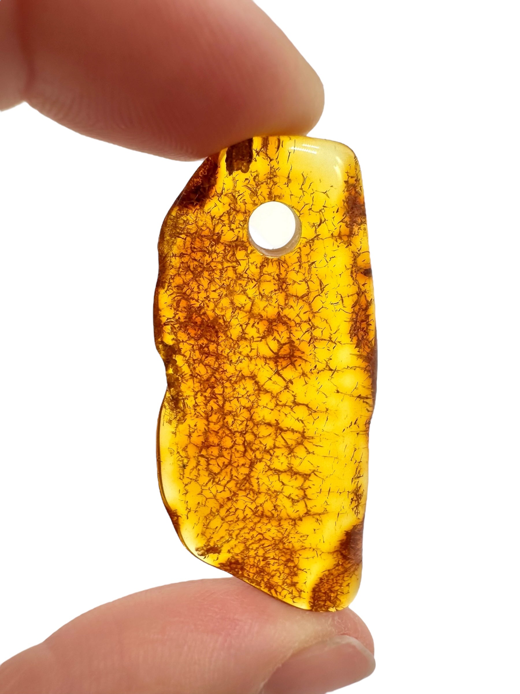 Amber with a drilled hole for hanging 2,8g – Lithuania - JND120