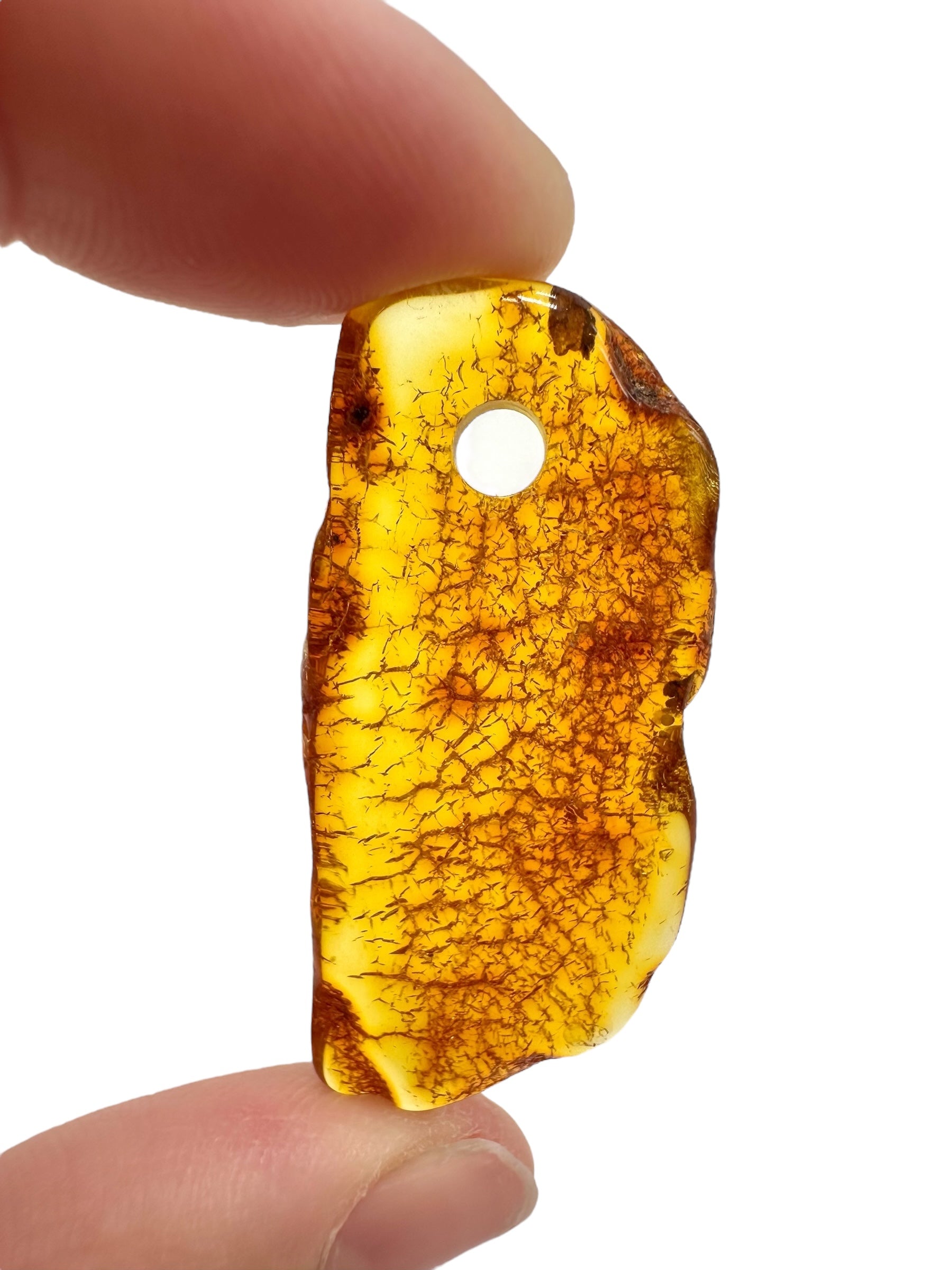 Amber with a drilled hole for hanging 2,8g – Lithuania - JND120
