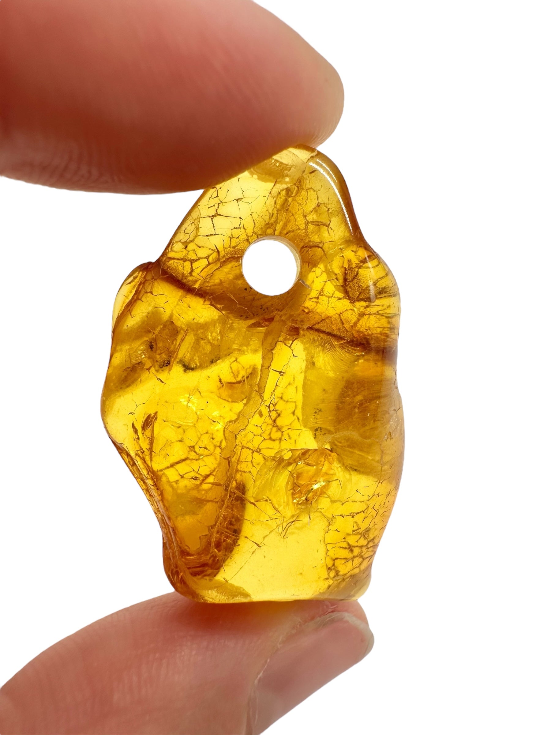 Amber with a drilled hole for hanging 4,7g – Lithuania - JND123