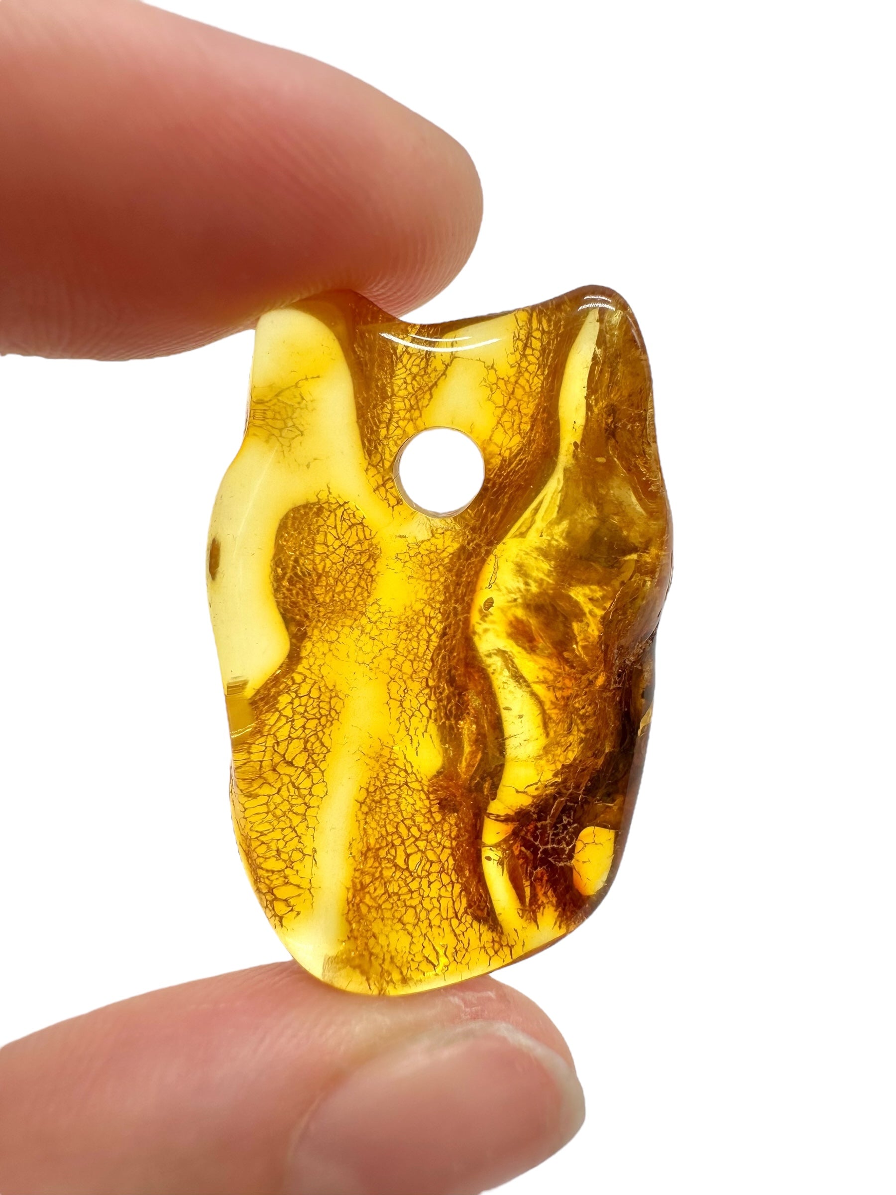 Amber with a drilled hole for hanging 3,5g – Lithuania - JND128