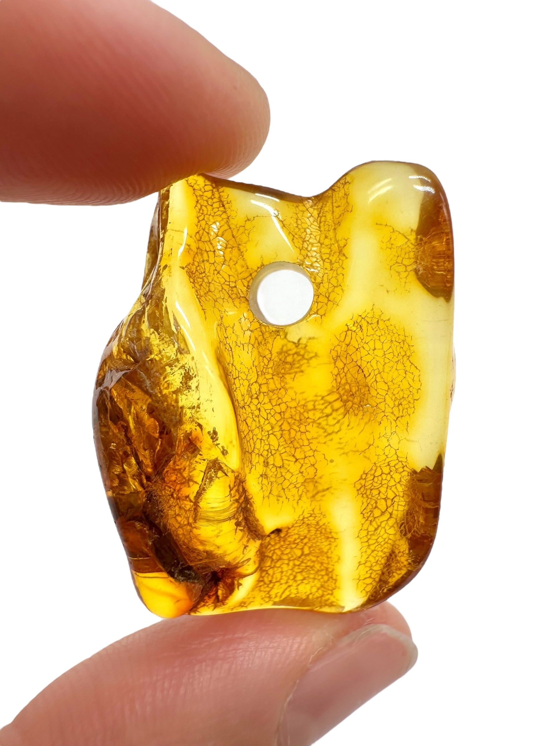 Amber with a drilled hole for hanging 3,5g – Lithuania - JND128