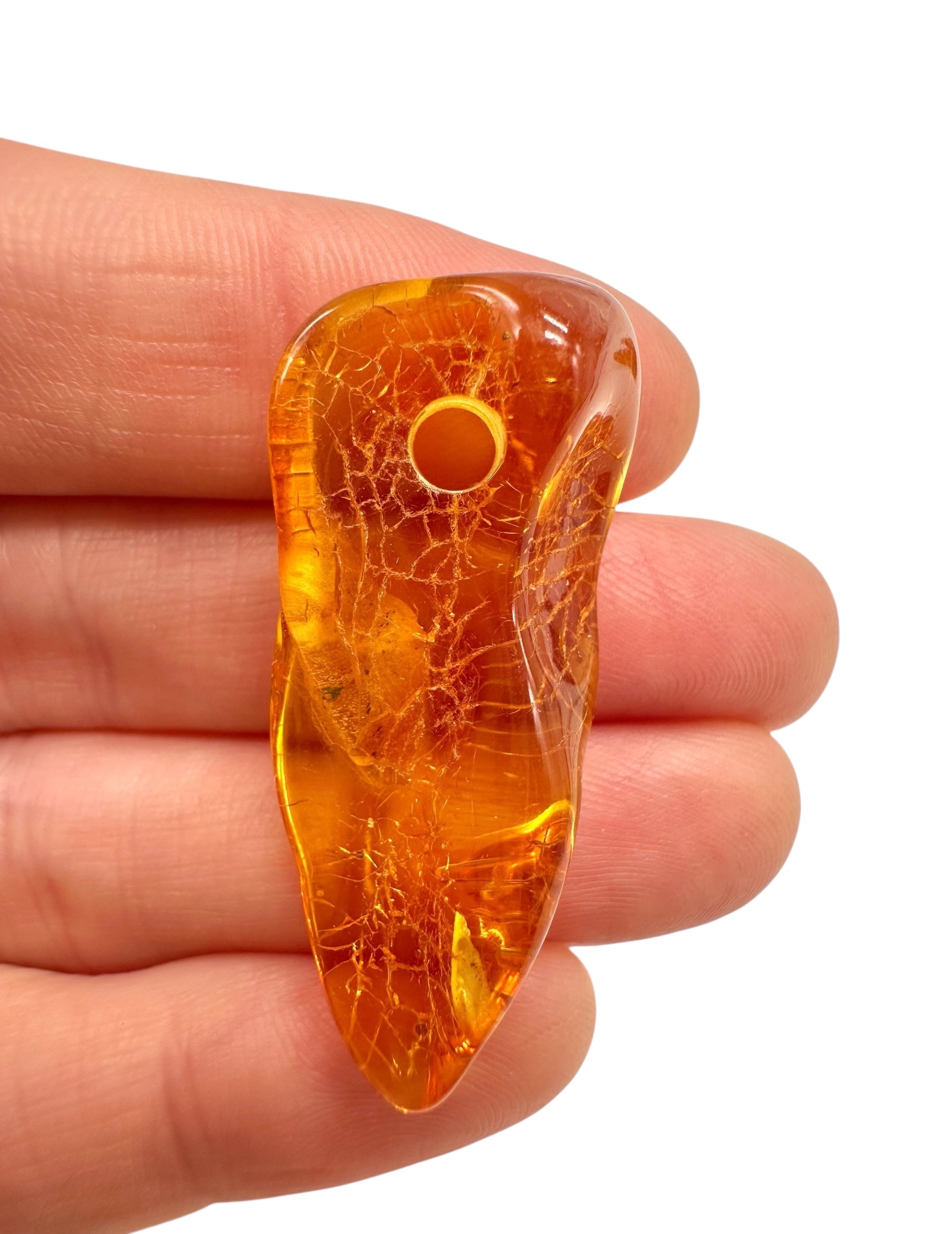Amber with a drilled hole for hanging 2,7g – Lithuania - JND130