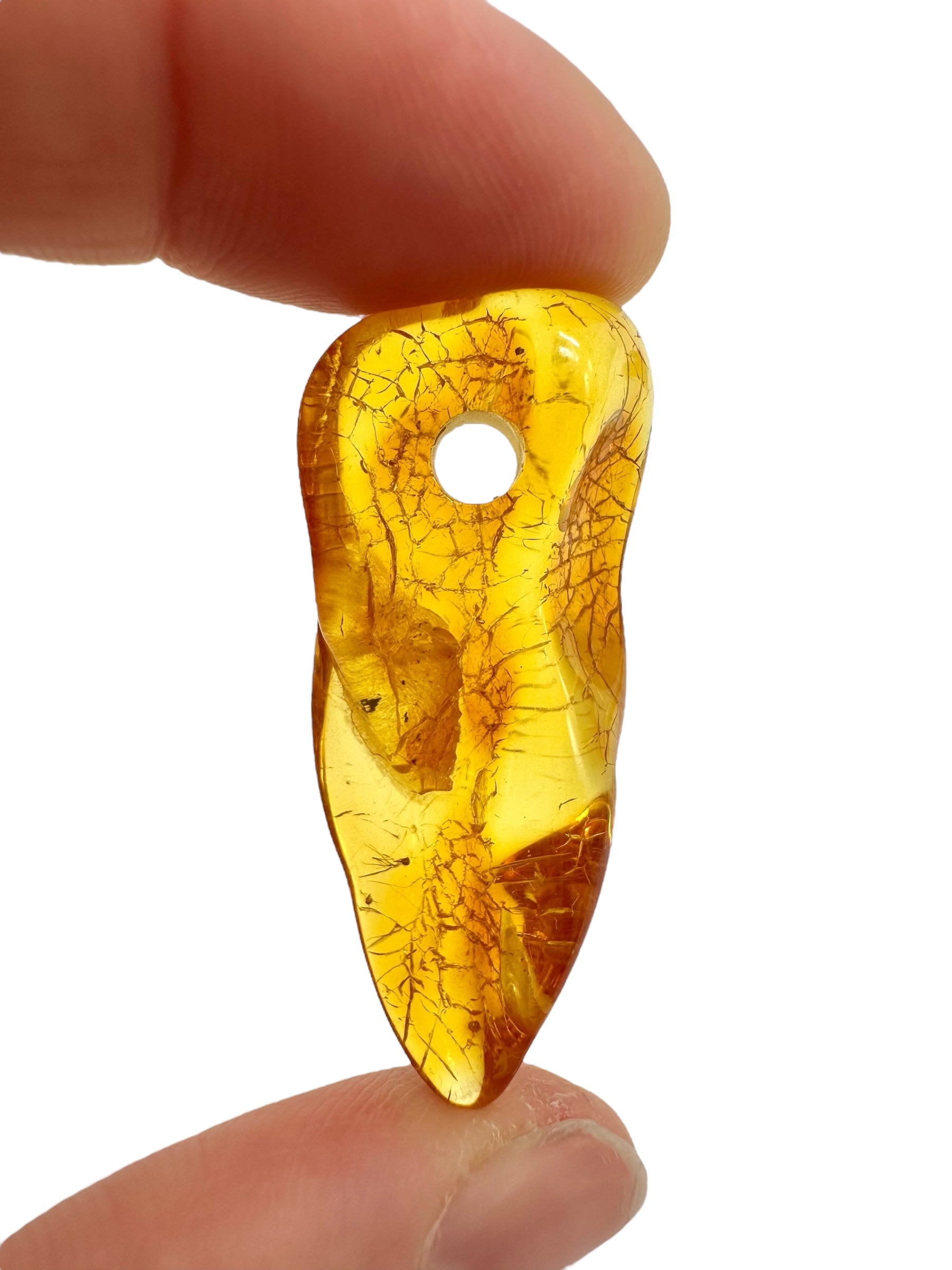 Amber with a drilled hole for hanging 2,7g – Lithuania - JND130