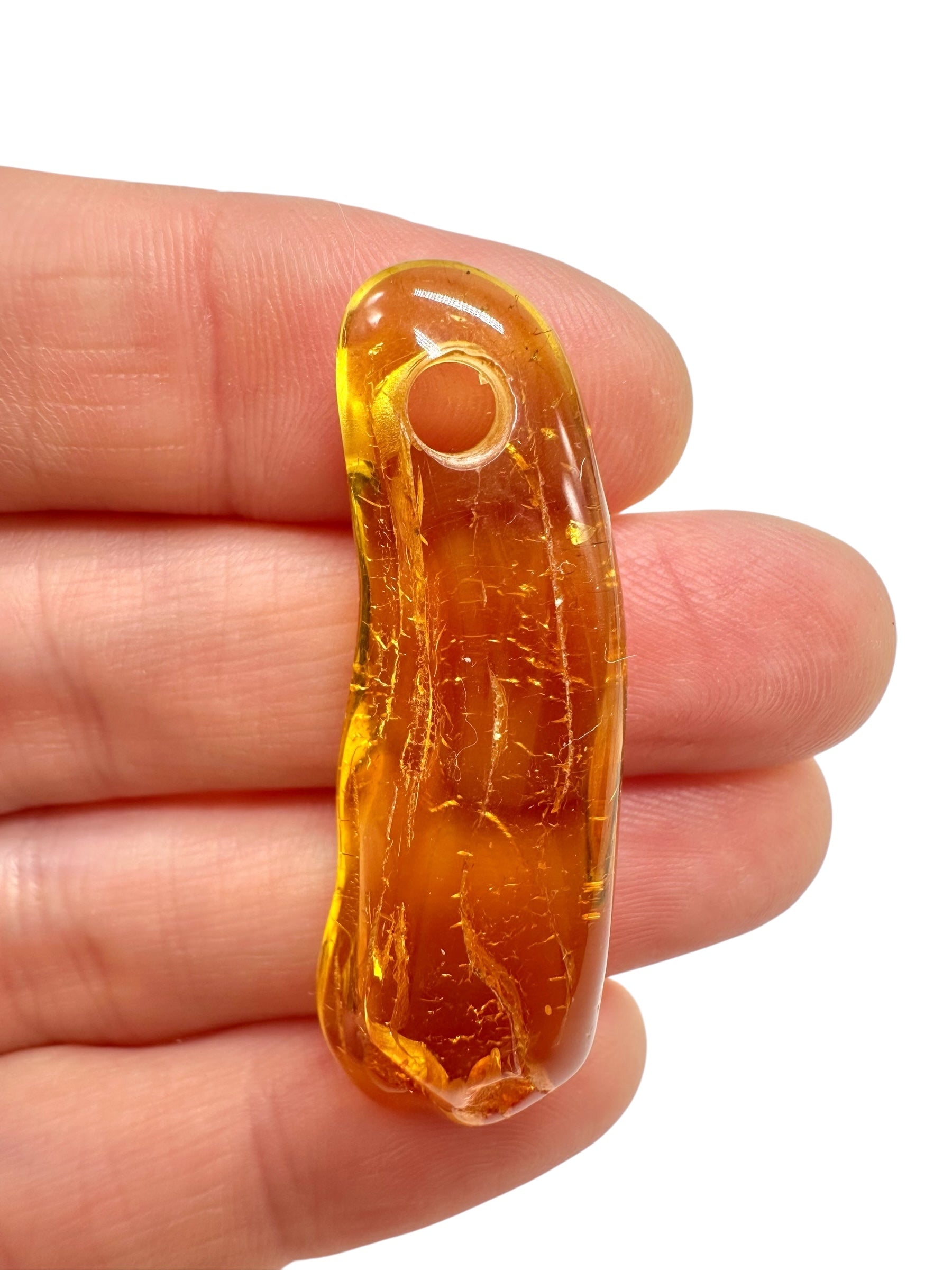 Amber with a drilled hole for hanging 2,9g – Lithuania - JND132
