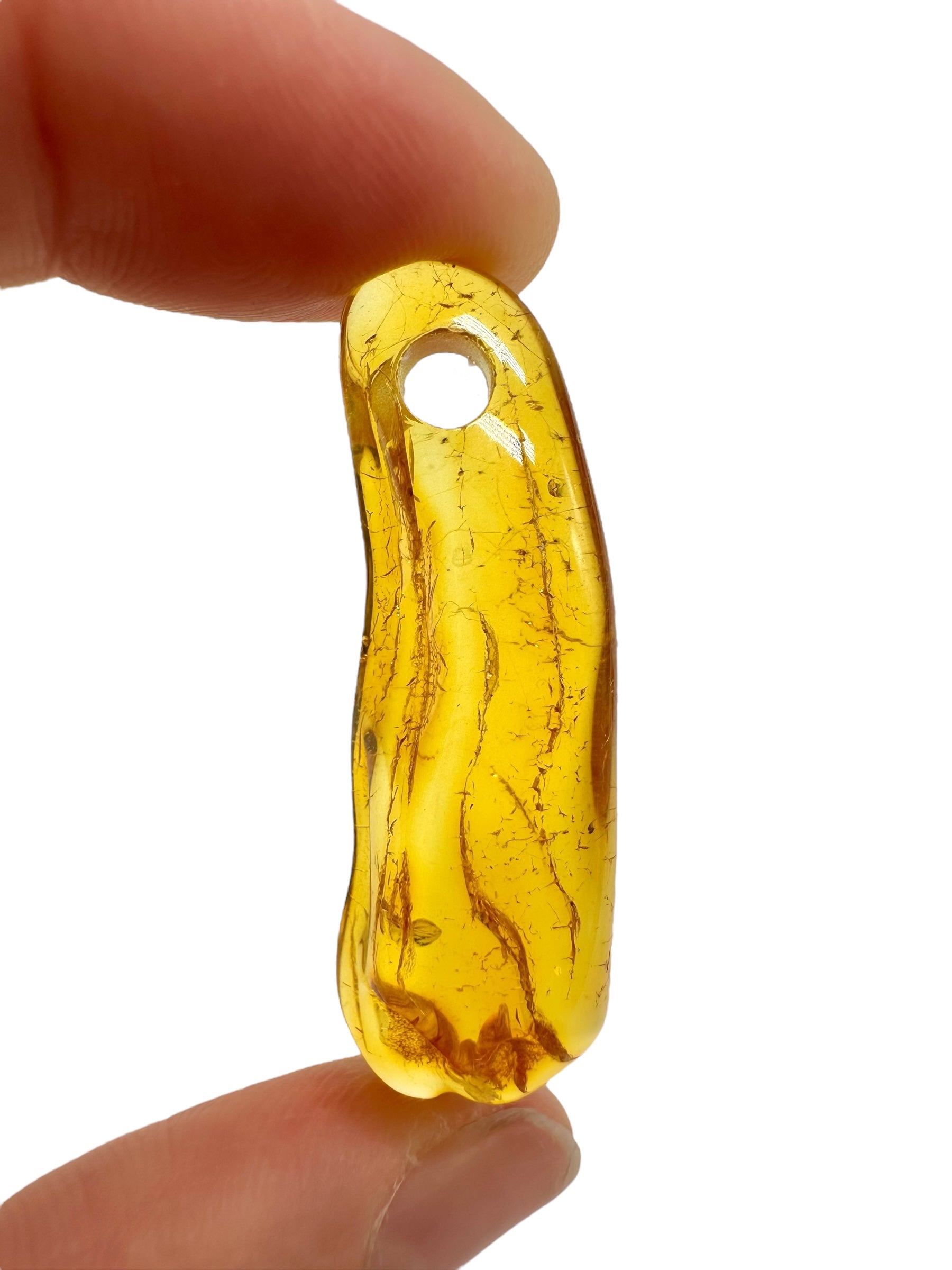 Amber with a drilled hole for hanging 2,9g – Lithuania - JND132