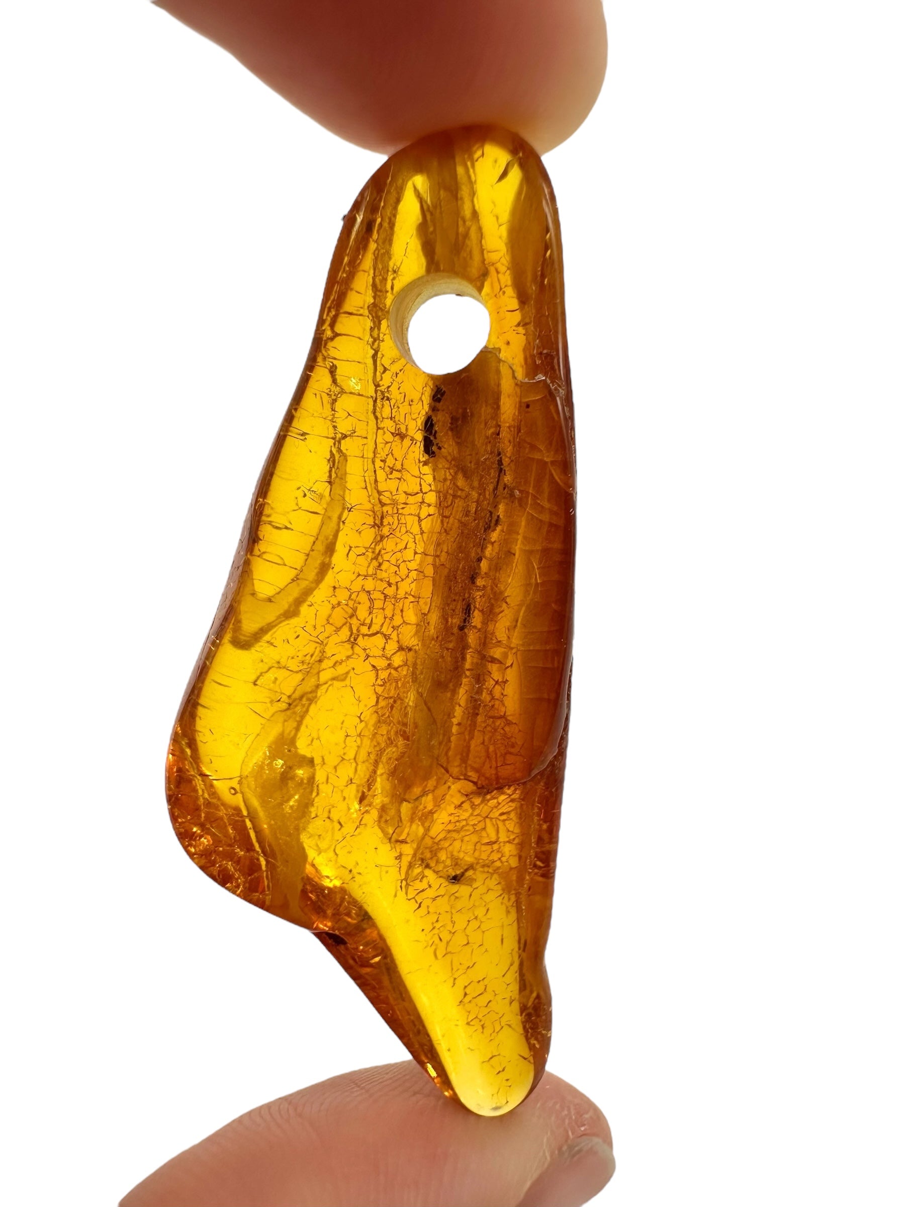 Amber with a drilled hole for hanging 3,5g – Lithuania - JND134