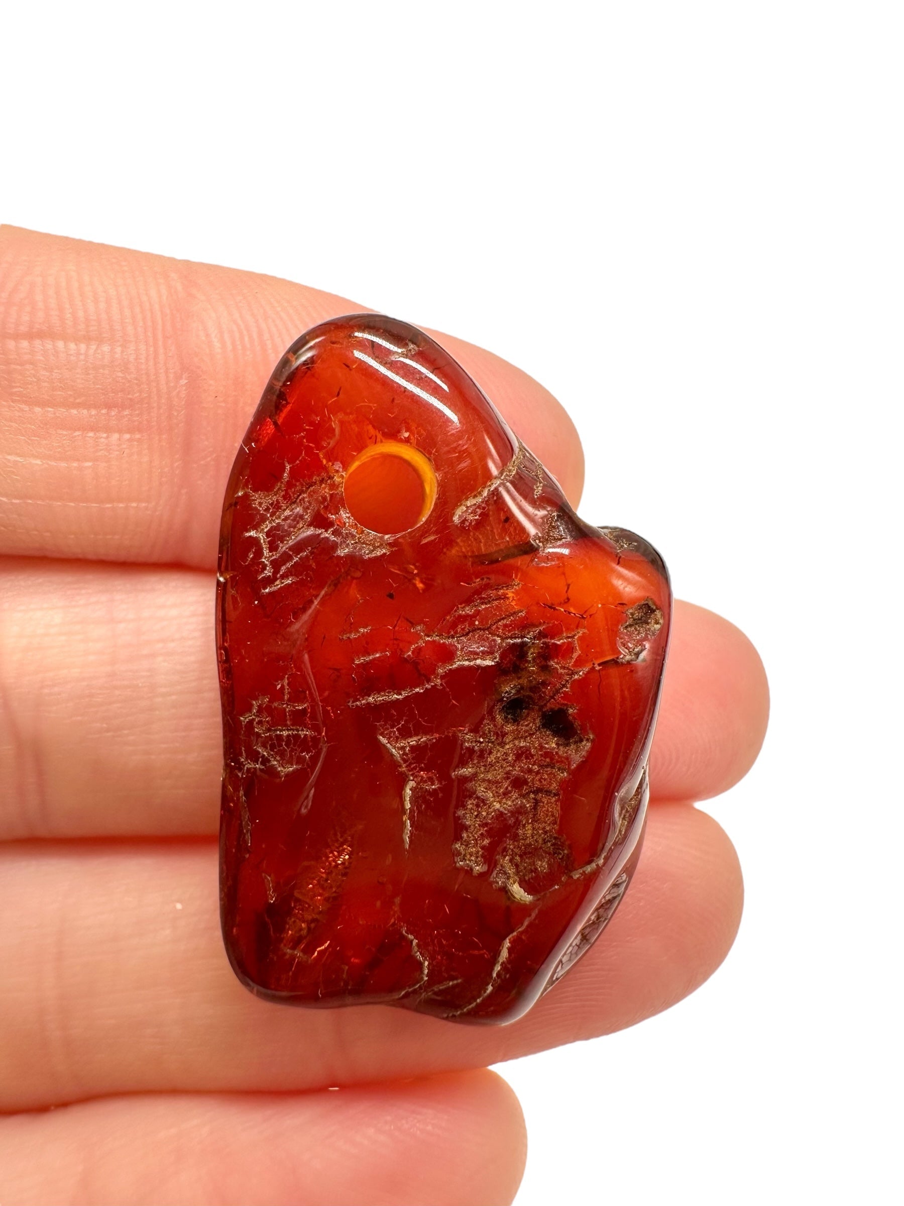 Amber with a drilled hole for hanging 3,2g – Lithuania - JND138