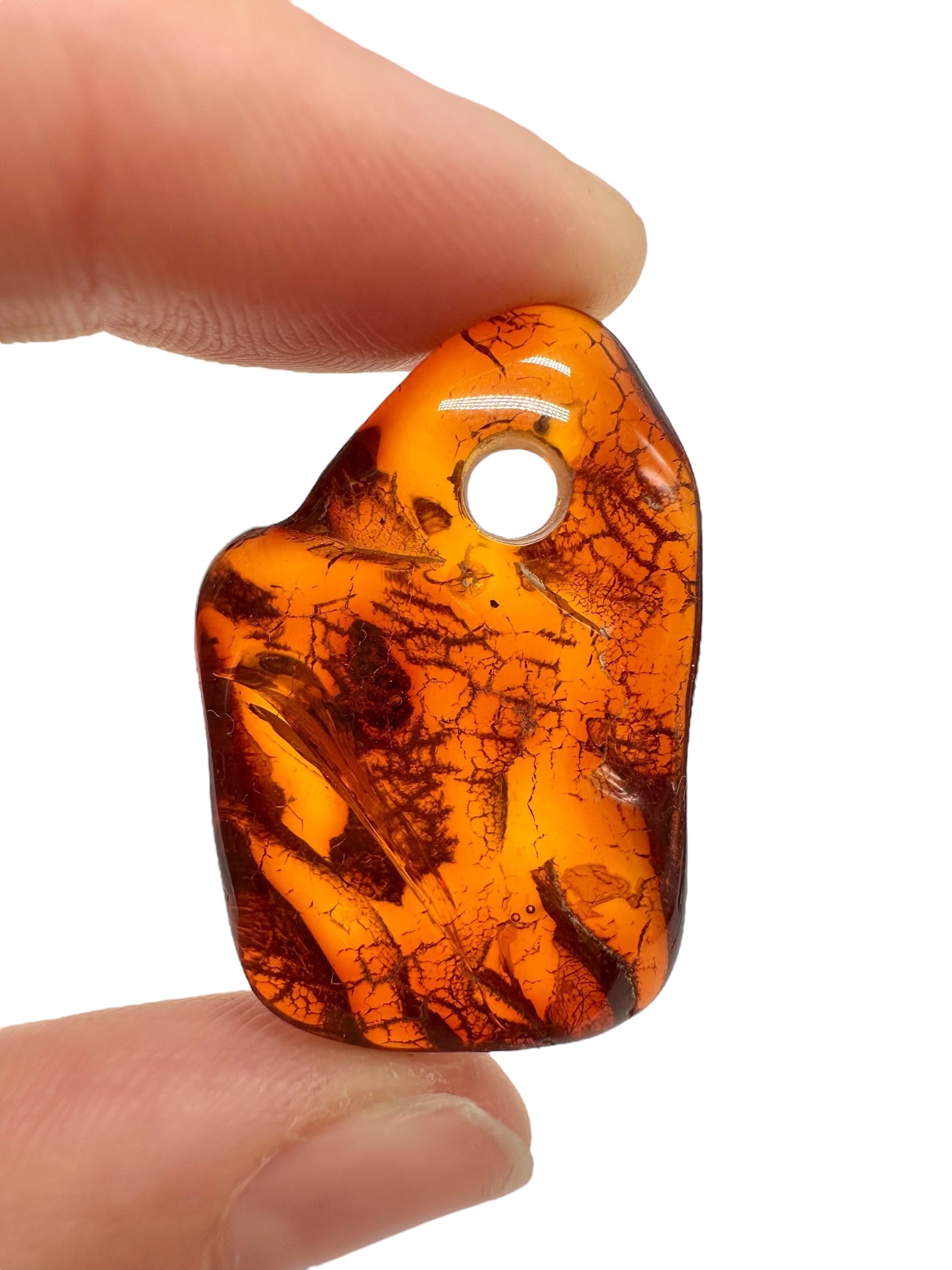 Amber with a drilled hole for hanging 3,2g – Lithuania - JND138
