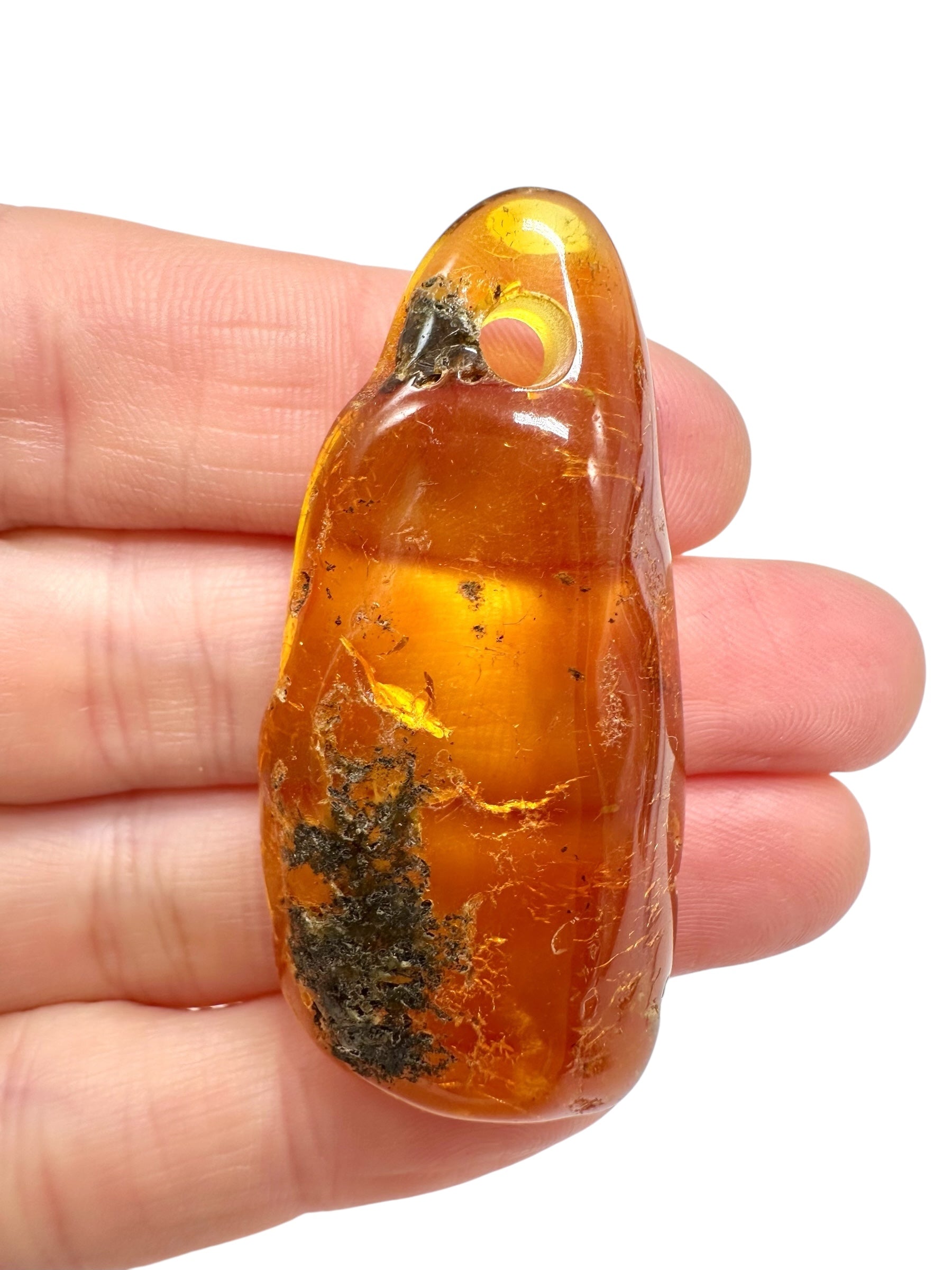 Amber with a drilled hole for hanging 6,2g – Lithuania
