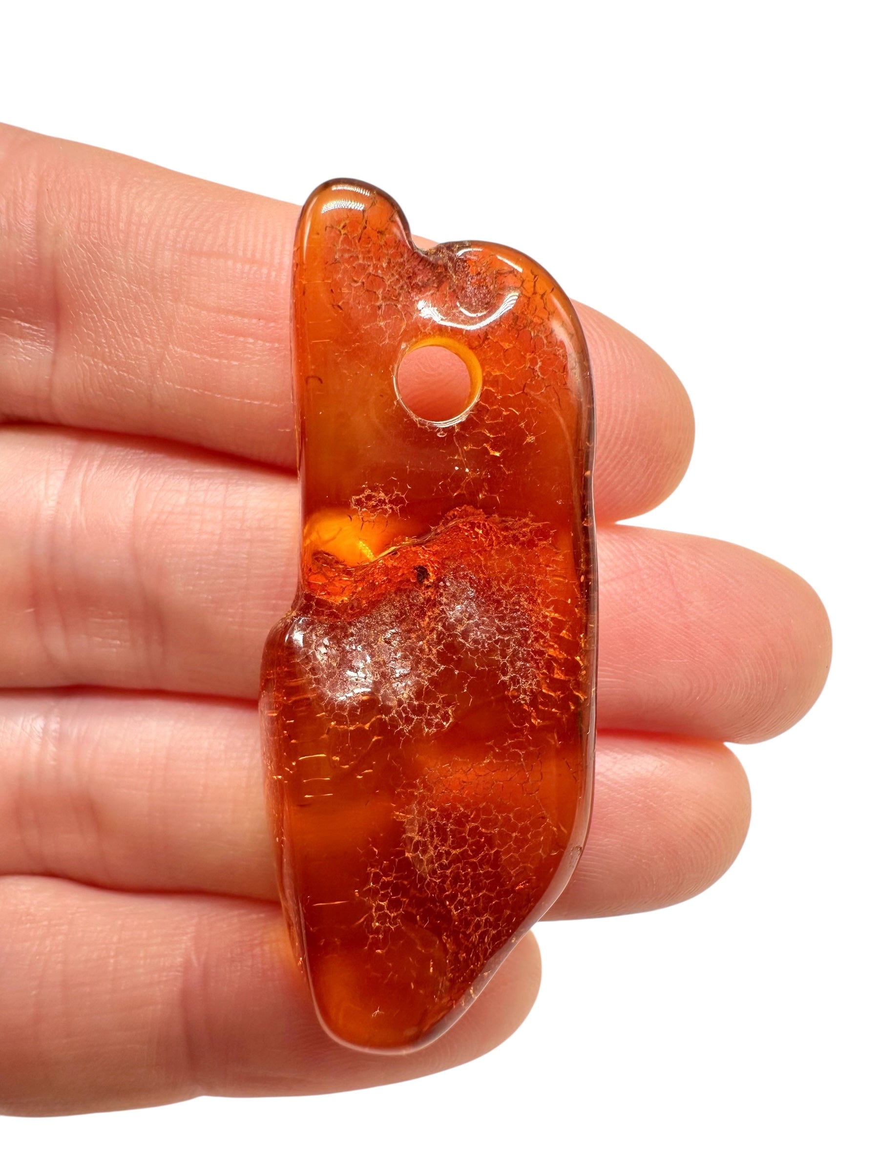 Amber with a drilled hole for hanging 3,8g – Lithuania - JND143
